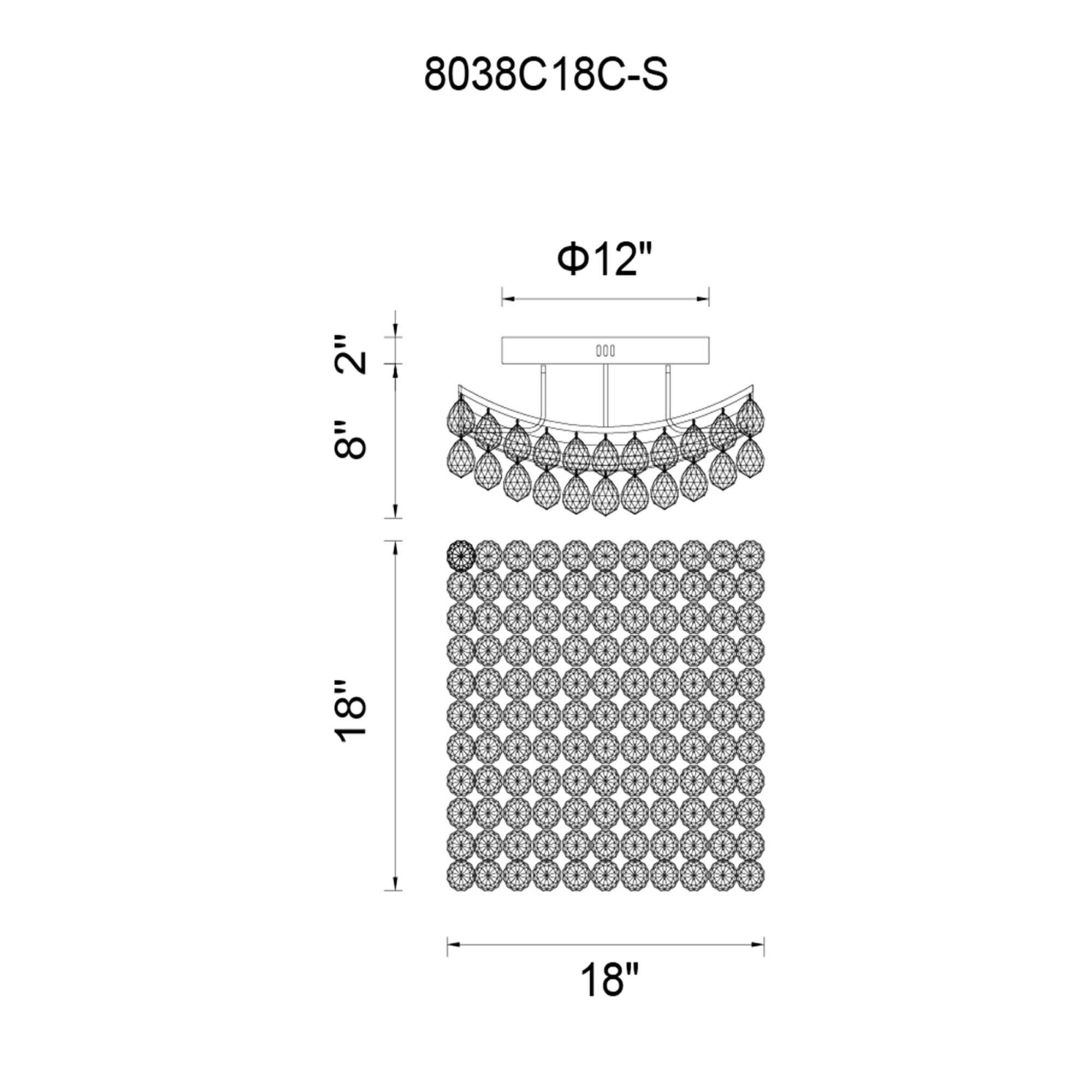 Shown in Chrome finish and K9 Clear crystal