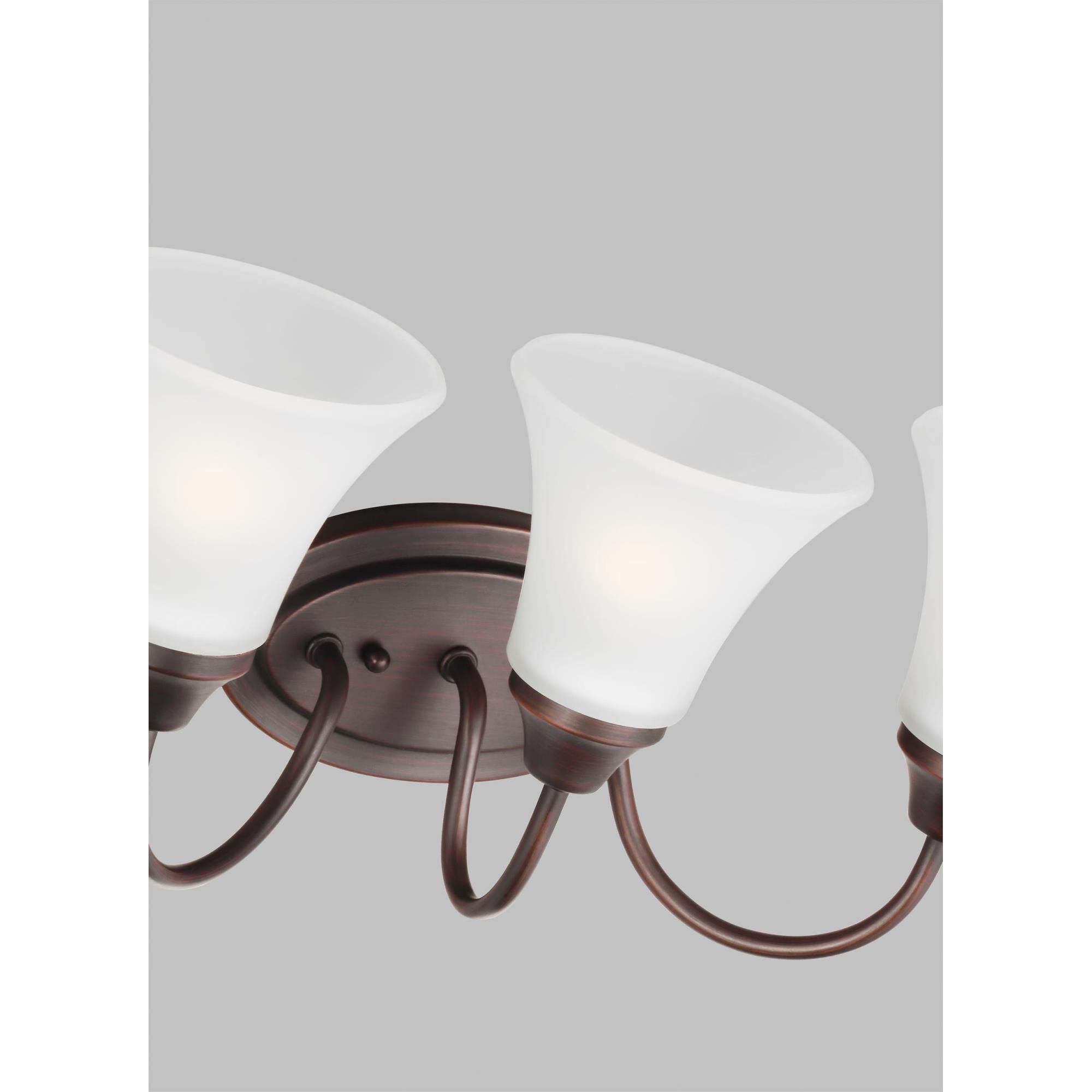 Shown in Bronze finish and Satin Etched glass