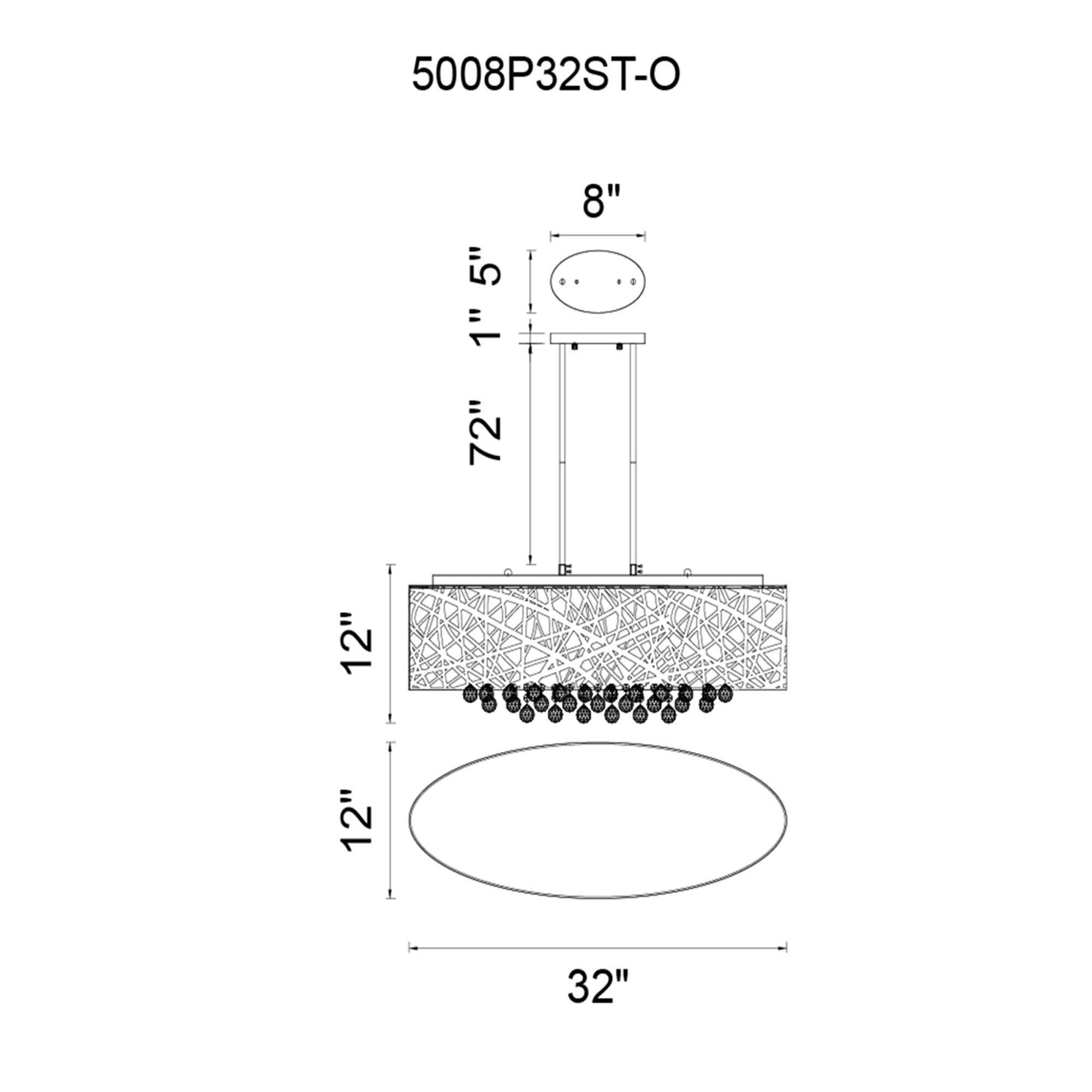 Shown in Chrome finish and K9 Clear crystal and Chrome shade