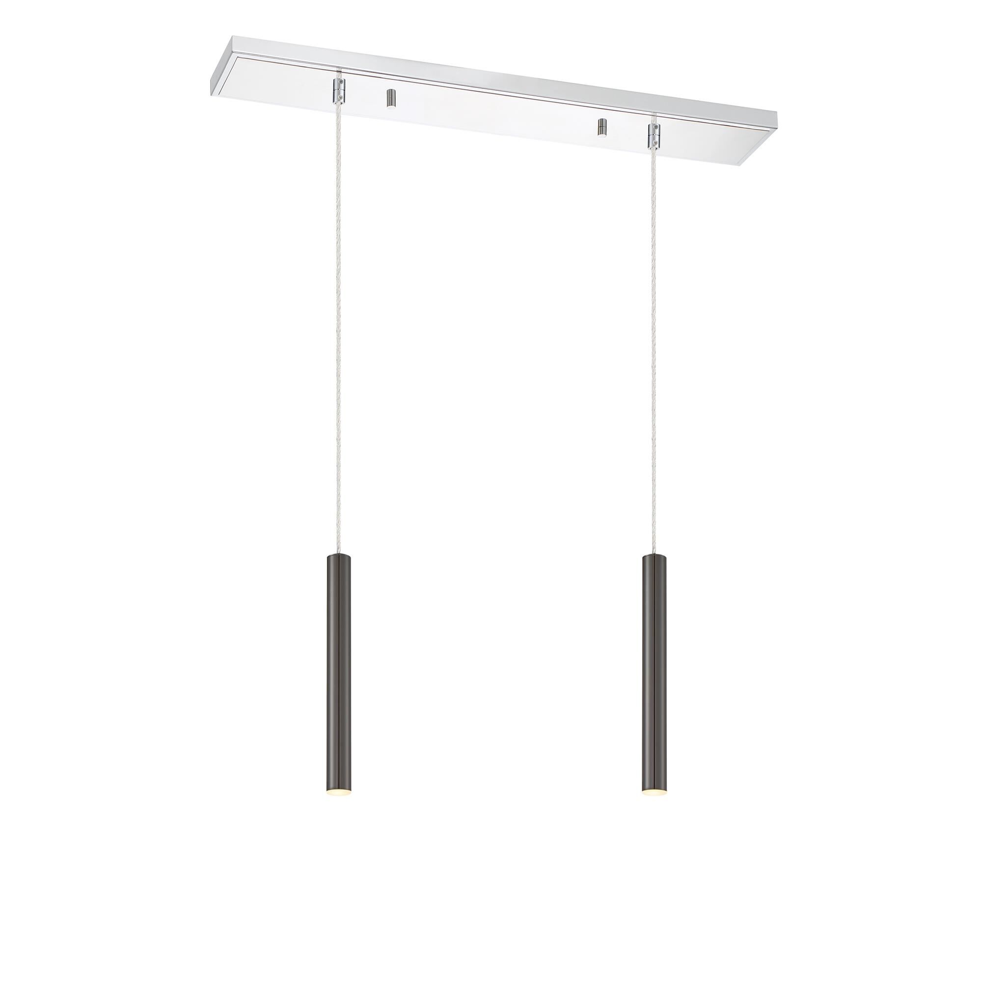 Shown in Chrome finish and Steel glass and Steel shade