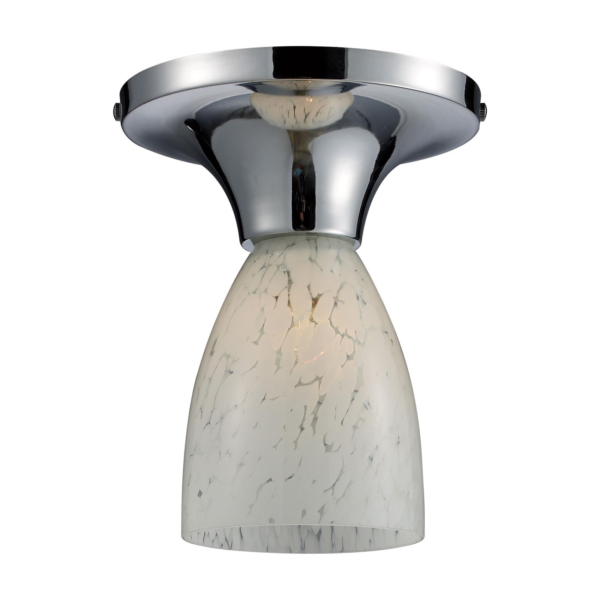 Shown in Polished Chrome finish and Snow White glass