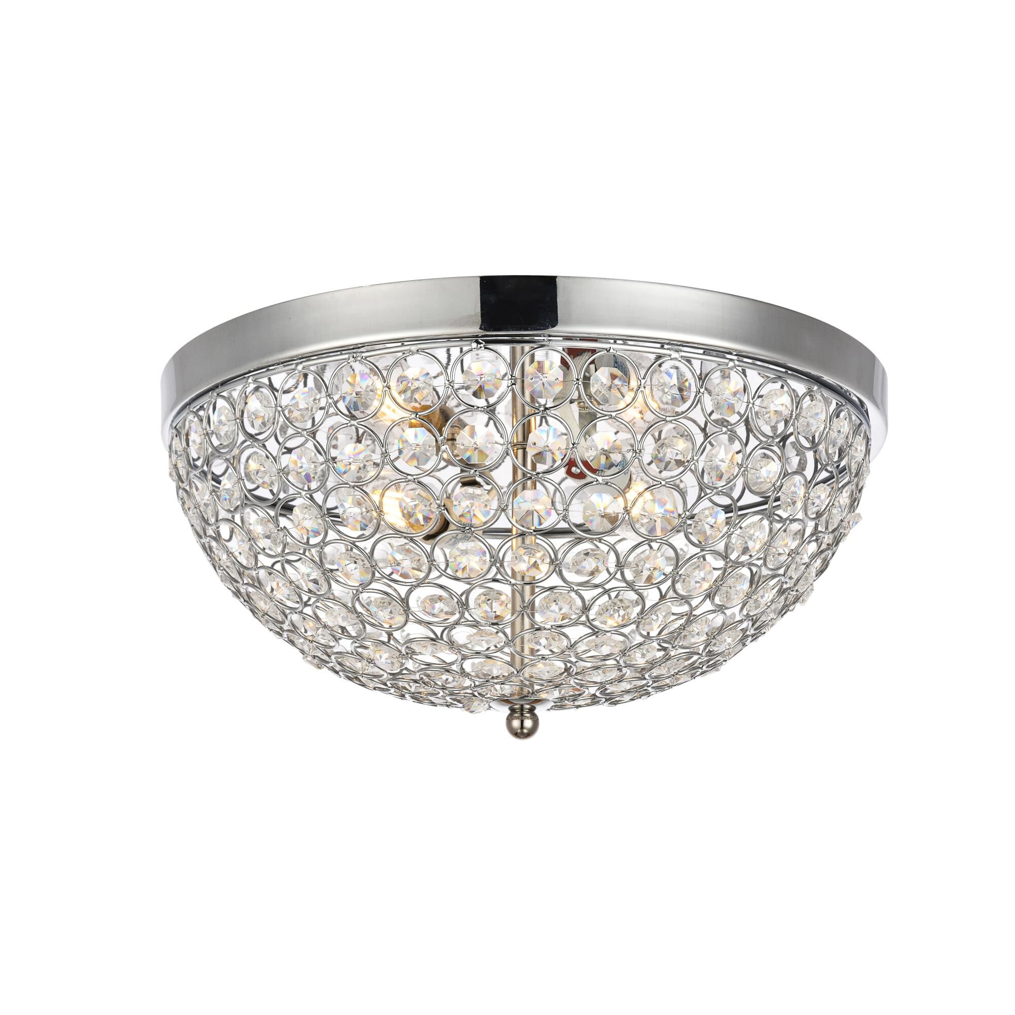 Taye 13 Inch 3 Light Flush Mount by Elegant Lighting