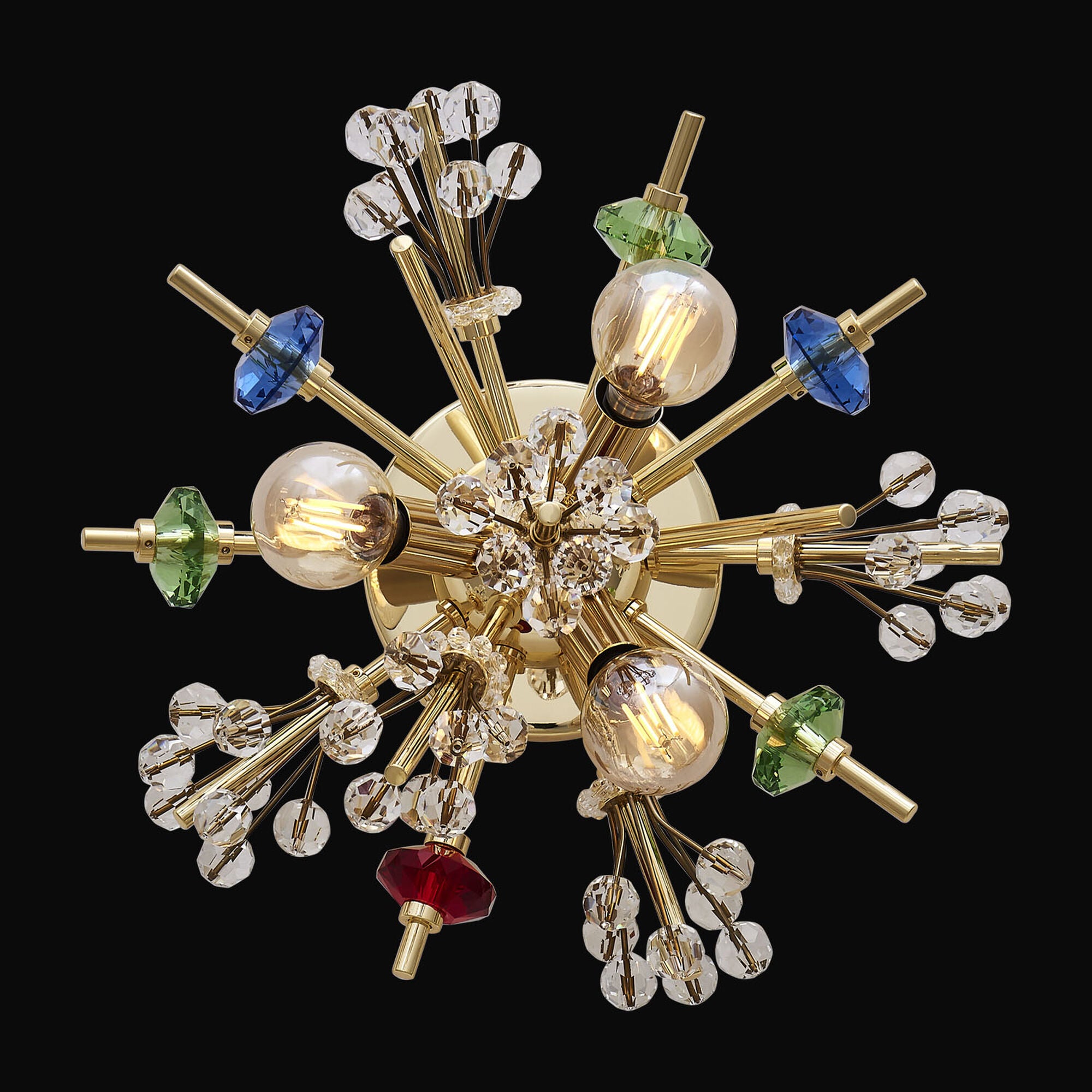 Shown in 18k Gold finish and Constellation Colorata crystal and 0.0 glass and 0.0 shade