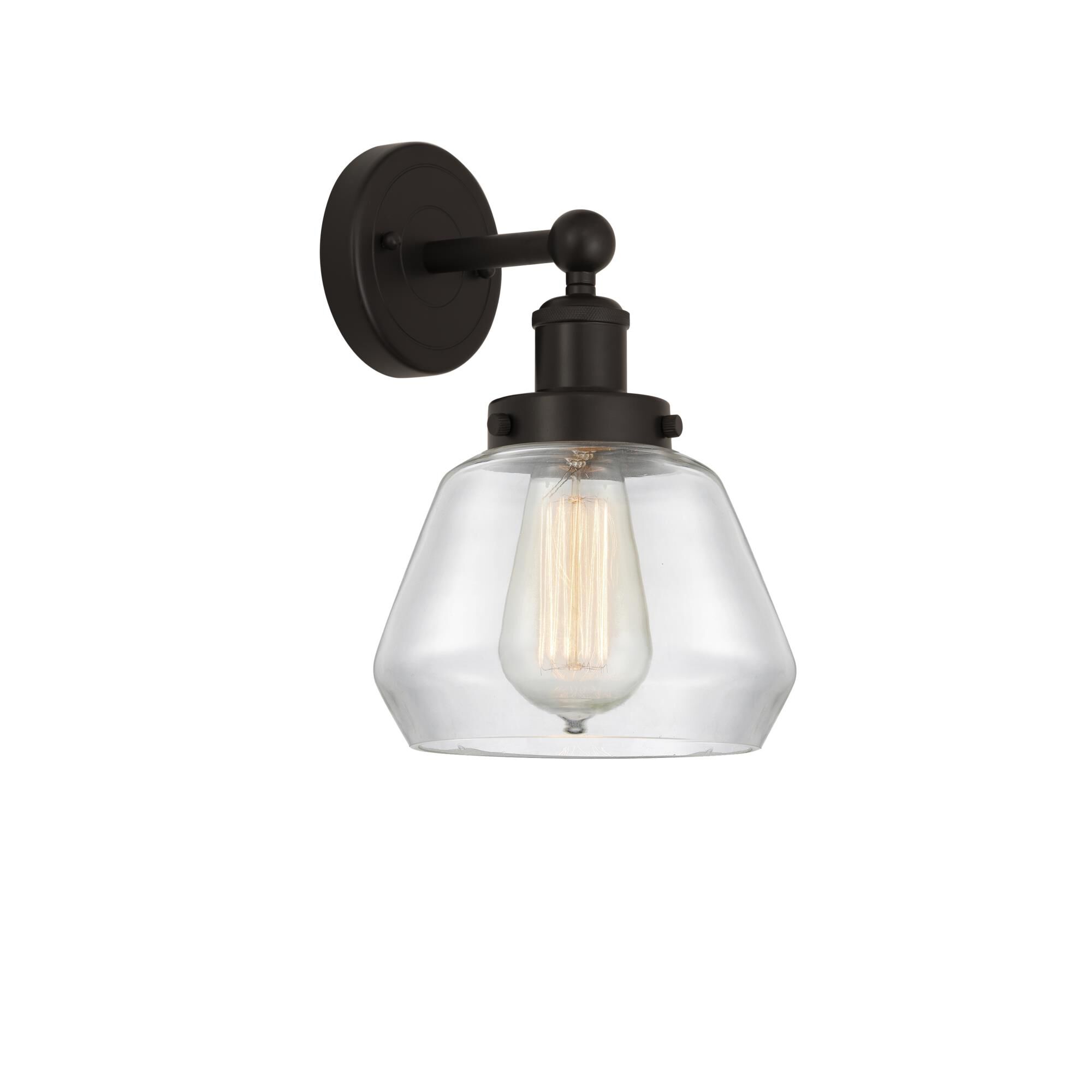 Shown in Oil Rubbed Bronze, Clear finish and Clear glass and Clear Glass shade
