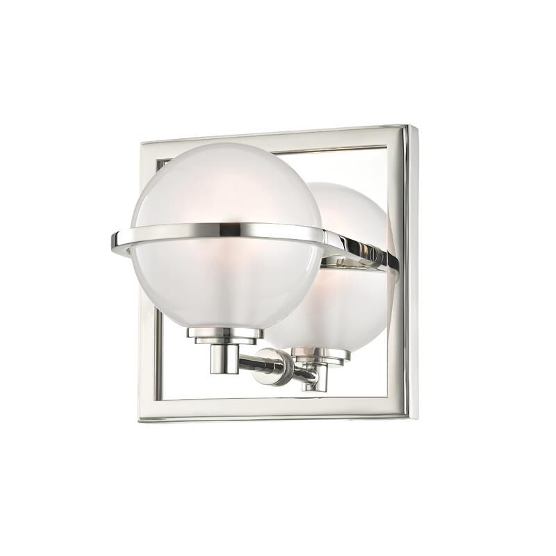 Shown in Polished Nickel finish and Clear-Etched glass