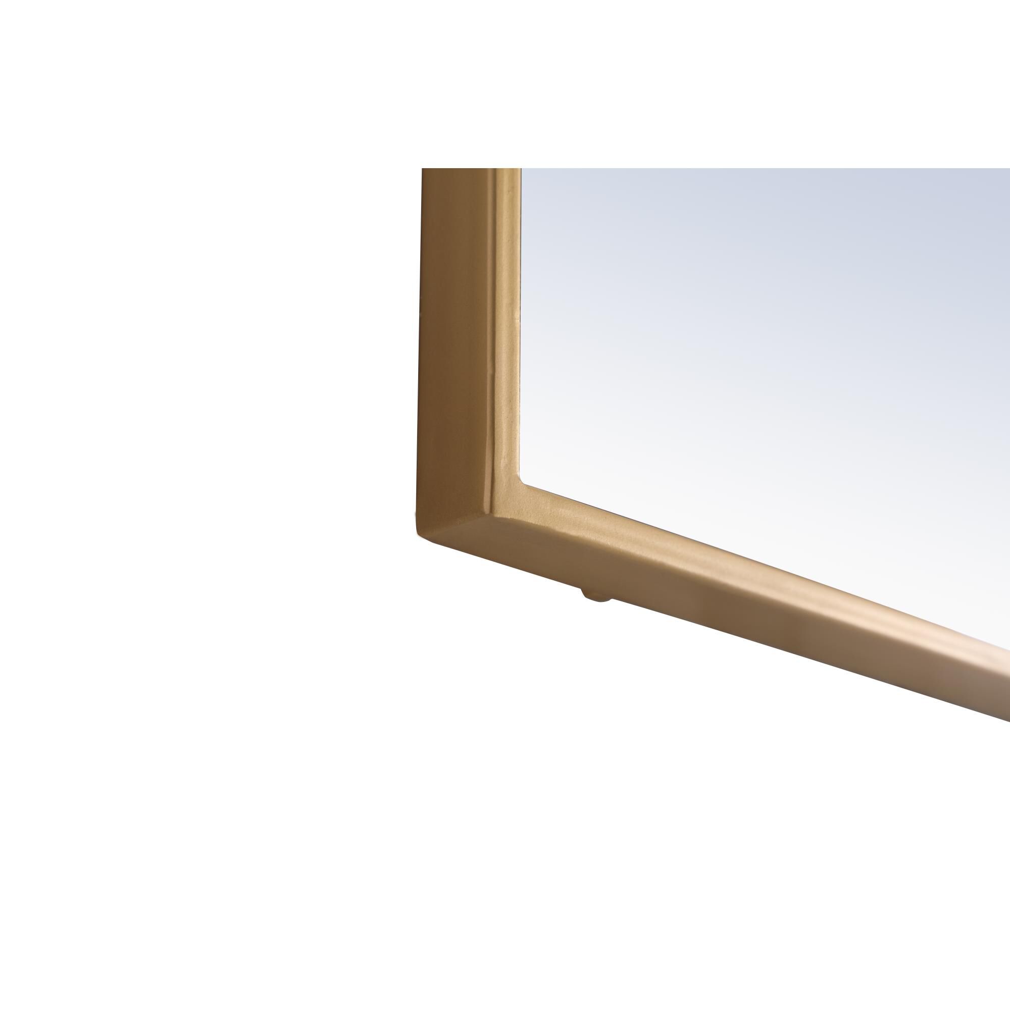 Shown in Brass finish and Clear Mirror Beveled glass