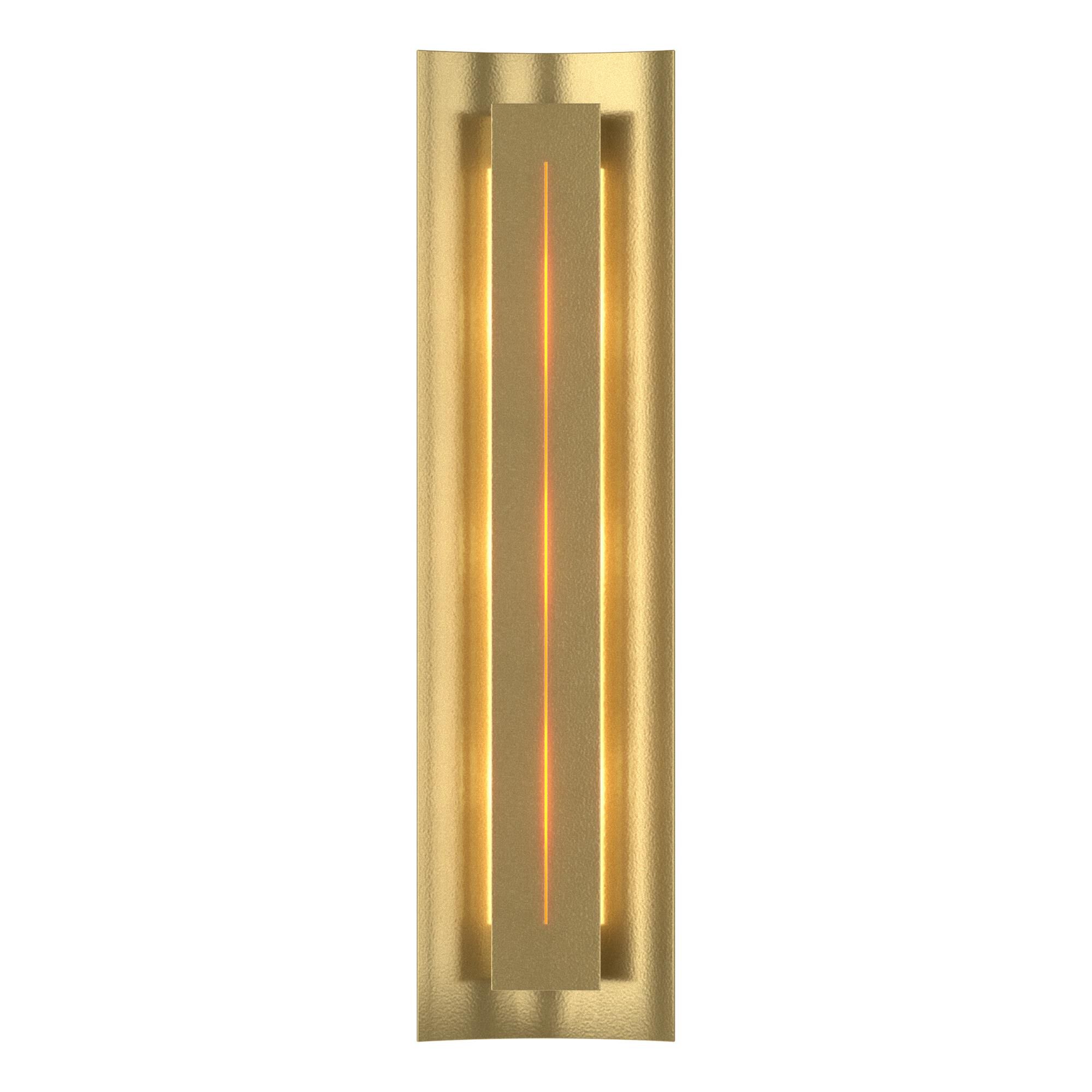 Shown in Modern Brass finish and Amber glass