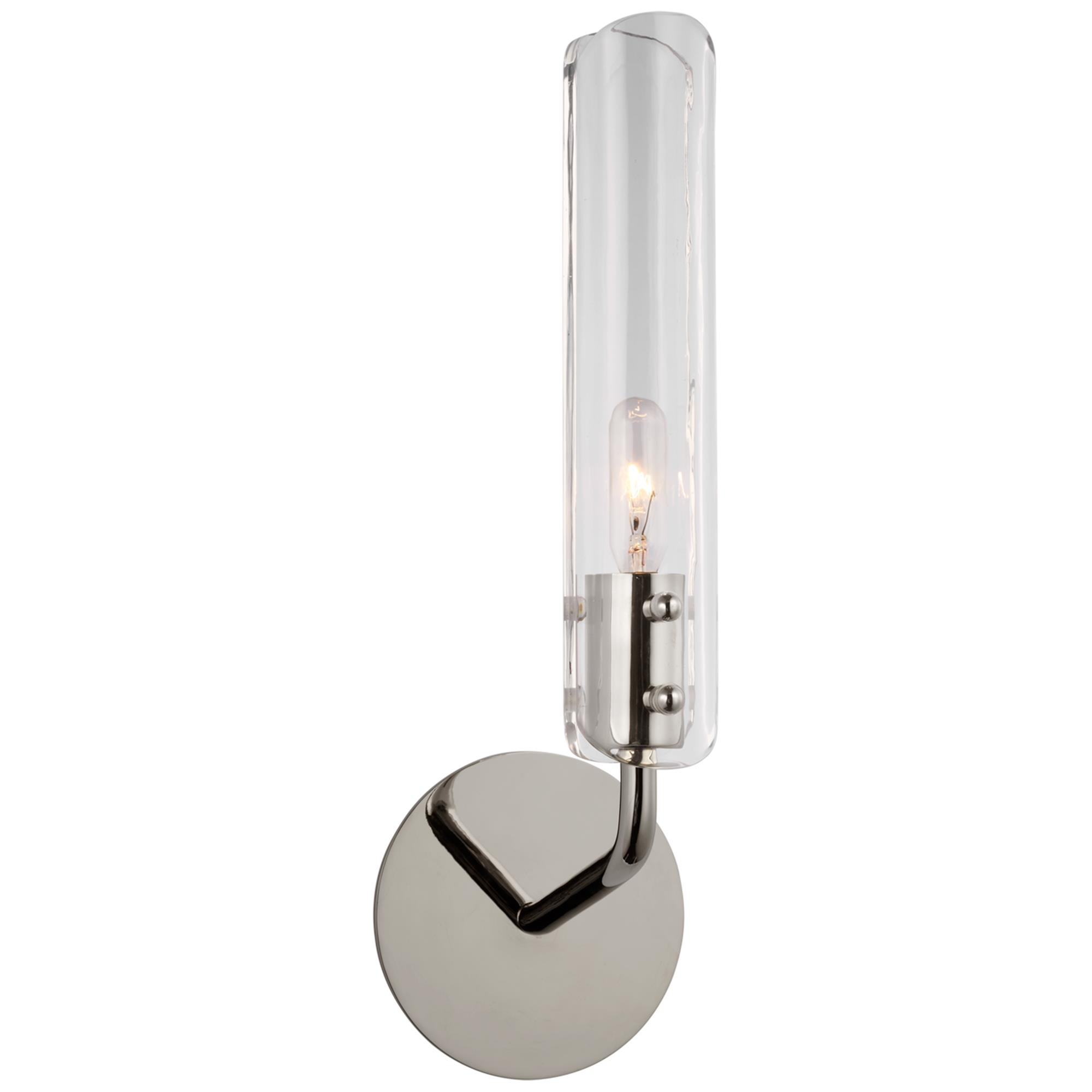 Shown in Polished Nickel finish and Clear glass