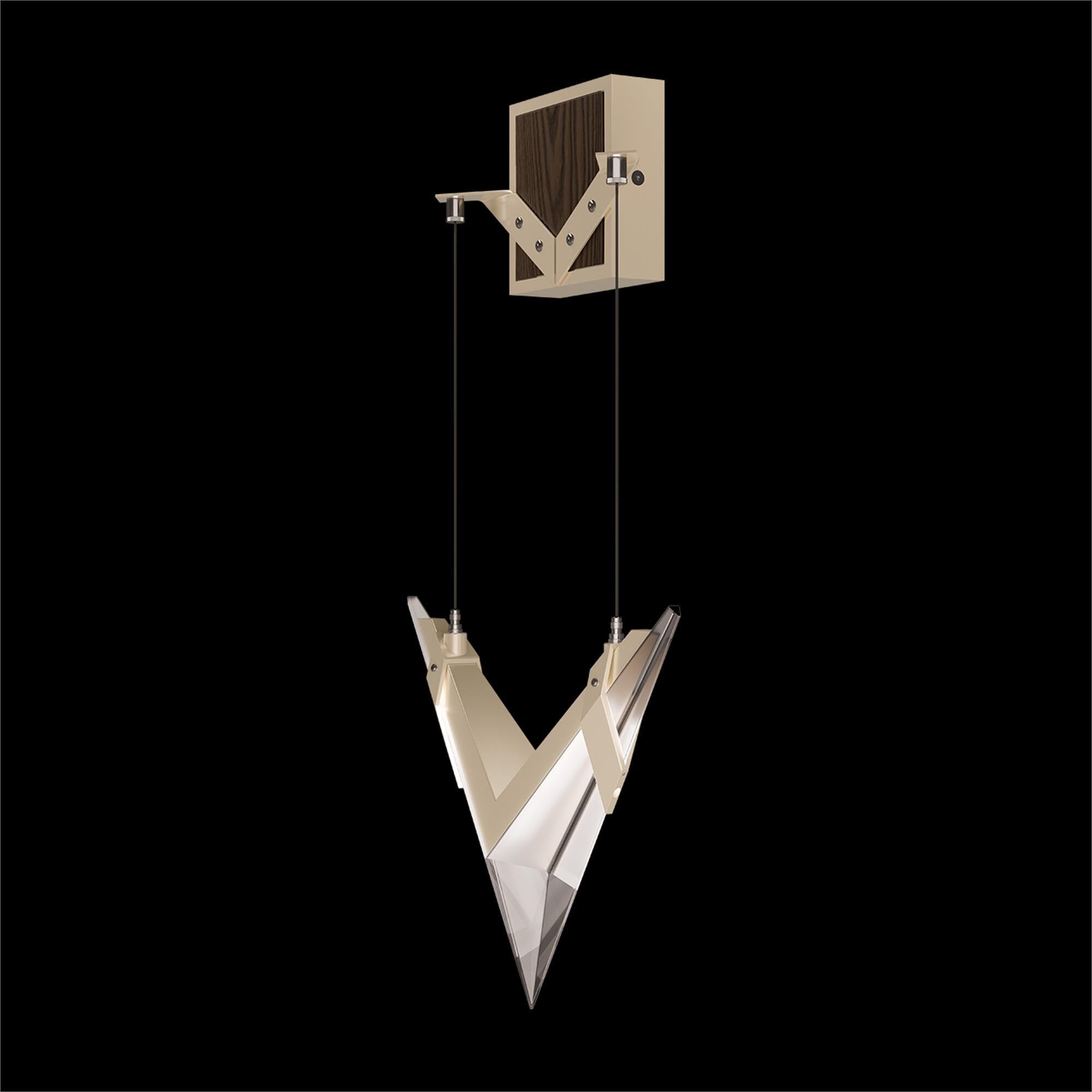 Shown in Gold finish and True crystal and False glass