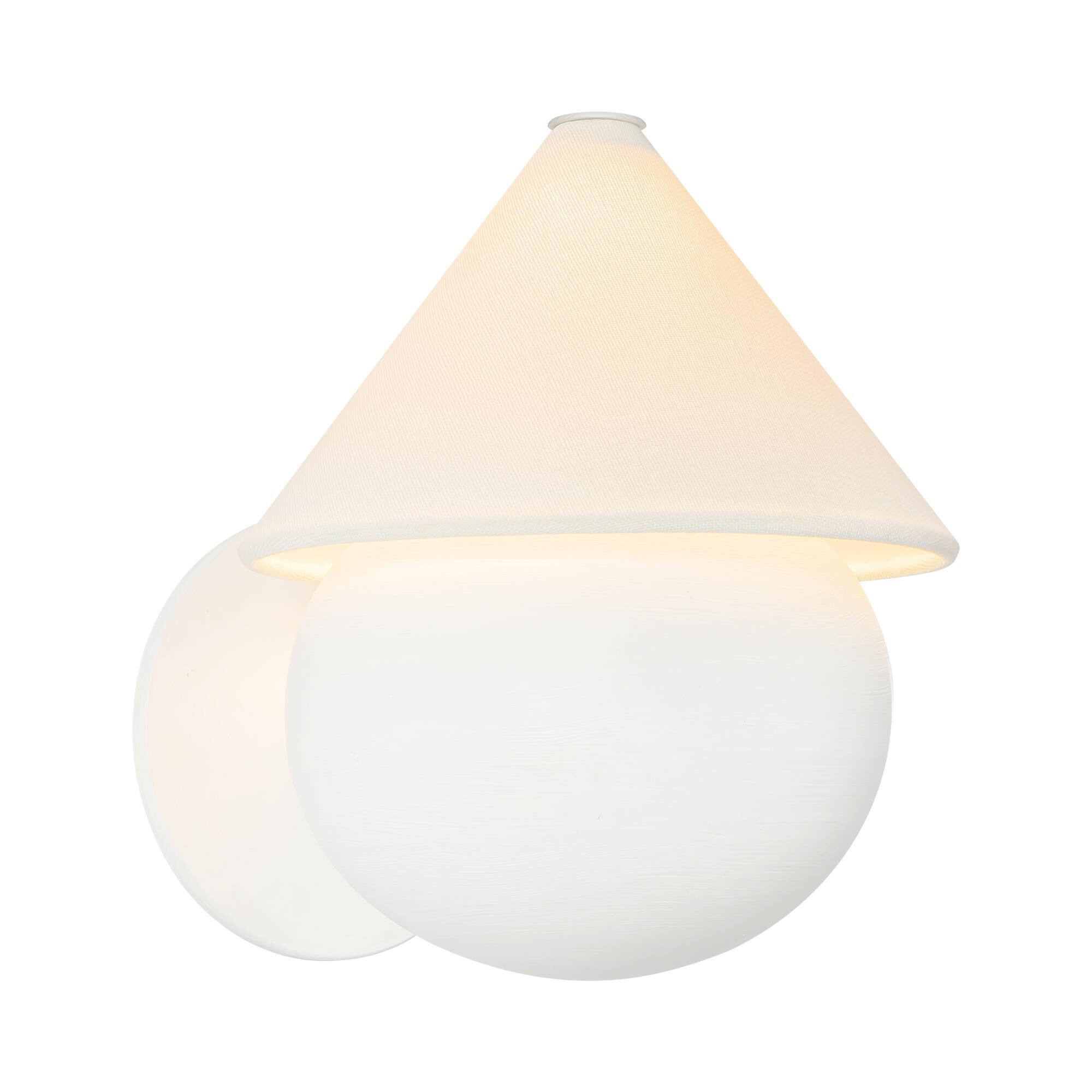 Shown in Antique White finish and White Linen shade