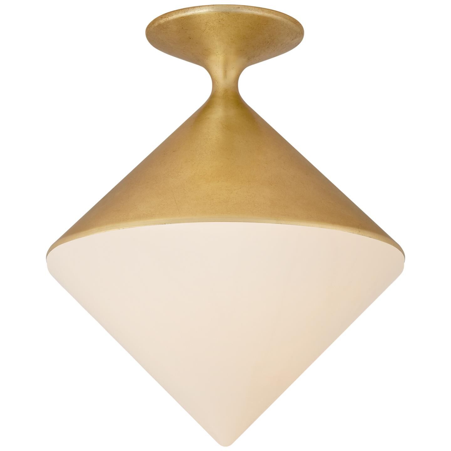 Shown in Gild finish and White glass and White Glass shade