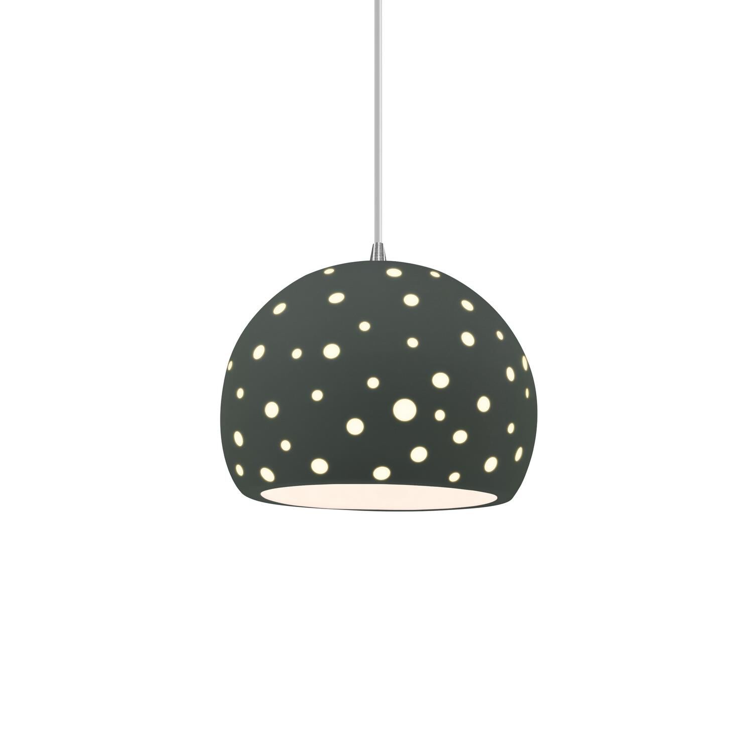 Perforated Globe 7 Inch Mini Pendant by Justice Design Group
