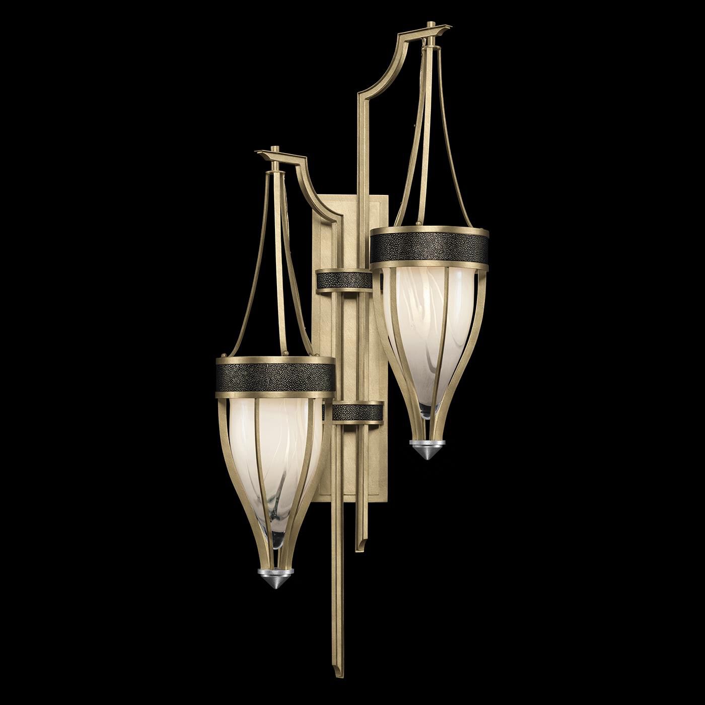 Shown in Soft Gold Leaf and Nickel  finish and Black Knight accent