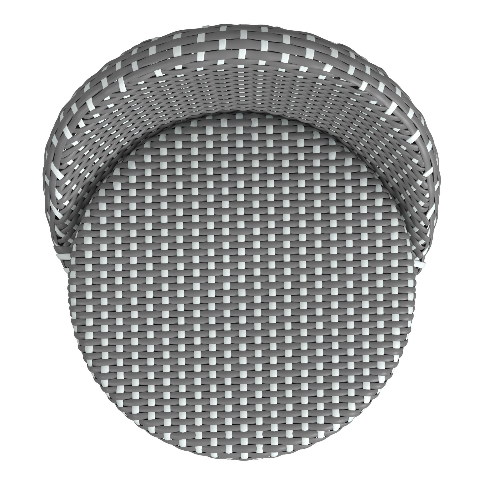 Shown in Gray, White Dot and Natural Rattan Frame finish