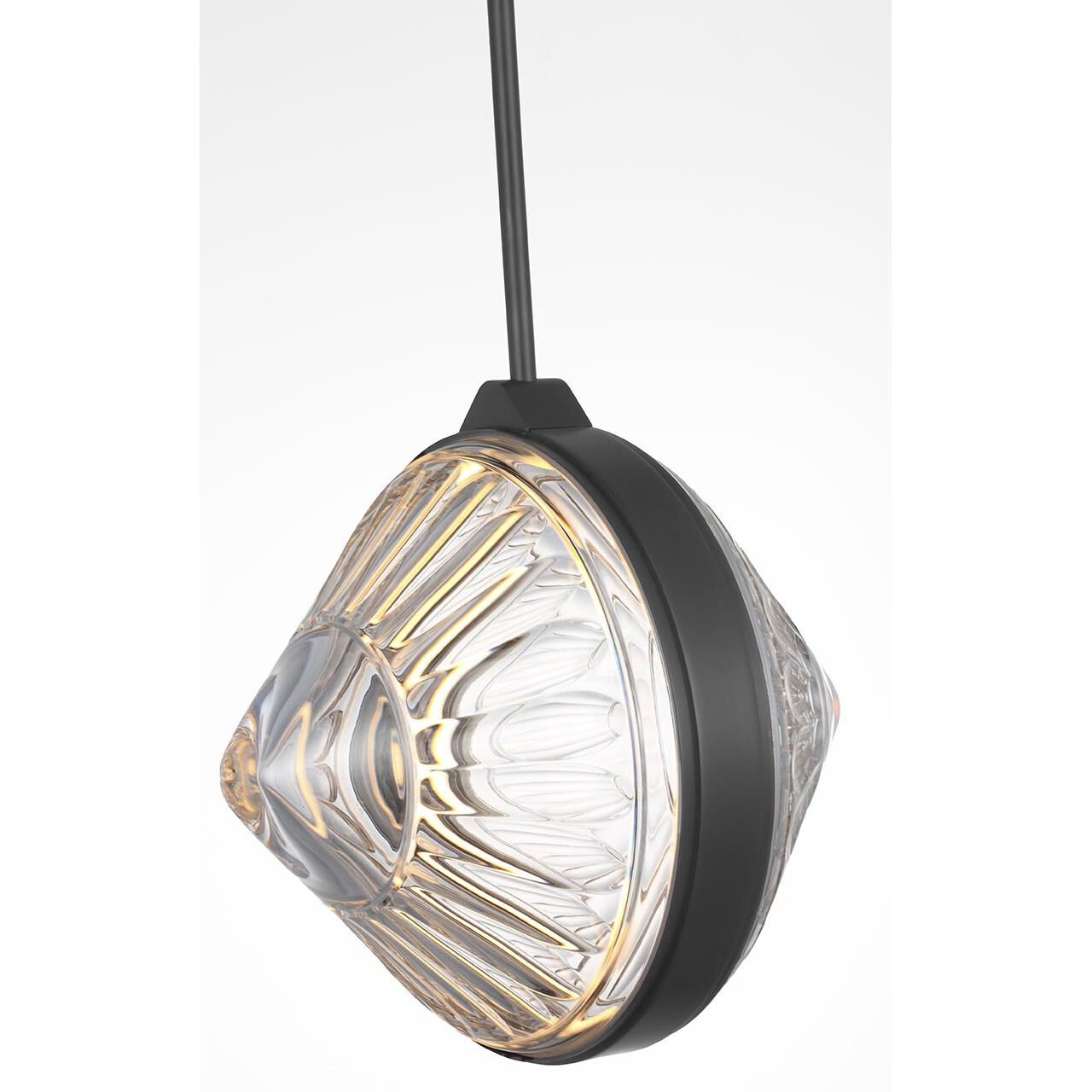 Shown in Bronze finish and Clear crystal