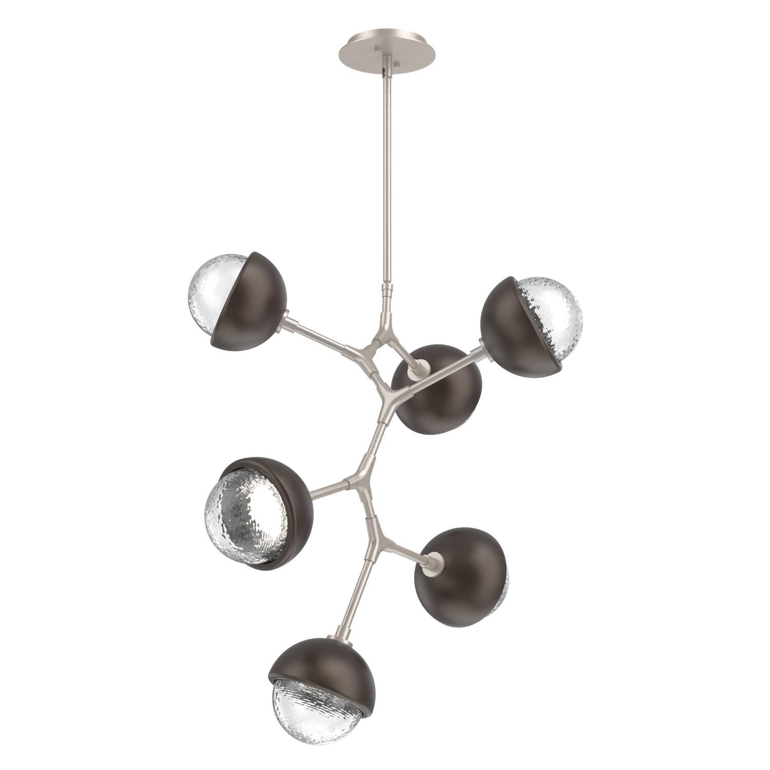 Shown in Beige Silver finish and Clear glass and Flat Bronze accent
