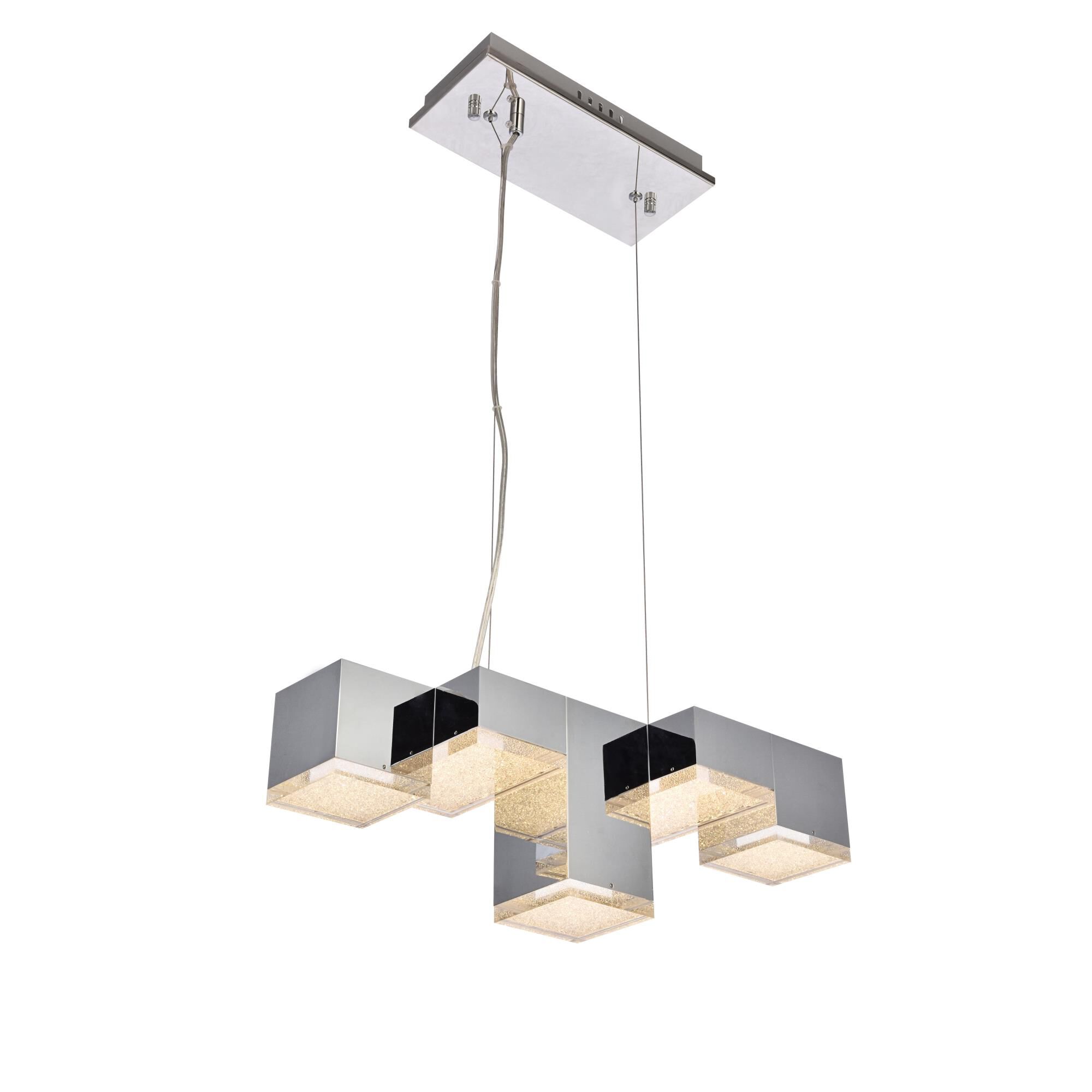 Glasgow 17 Inch 5 Light LED Linear Suspension Light by Elegant Lighting