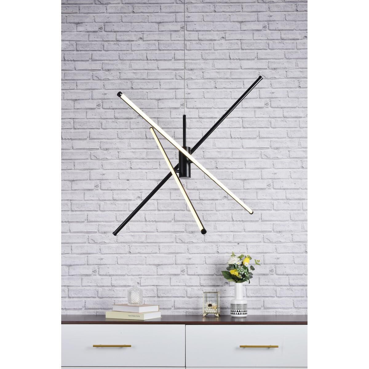 Sonya 43 Inch 3 Light LED Chandelier by Elegant Lighting