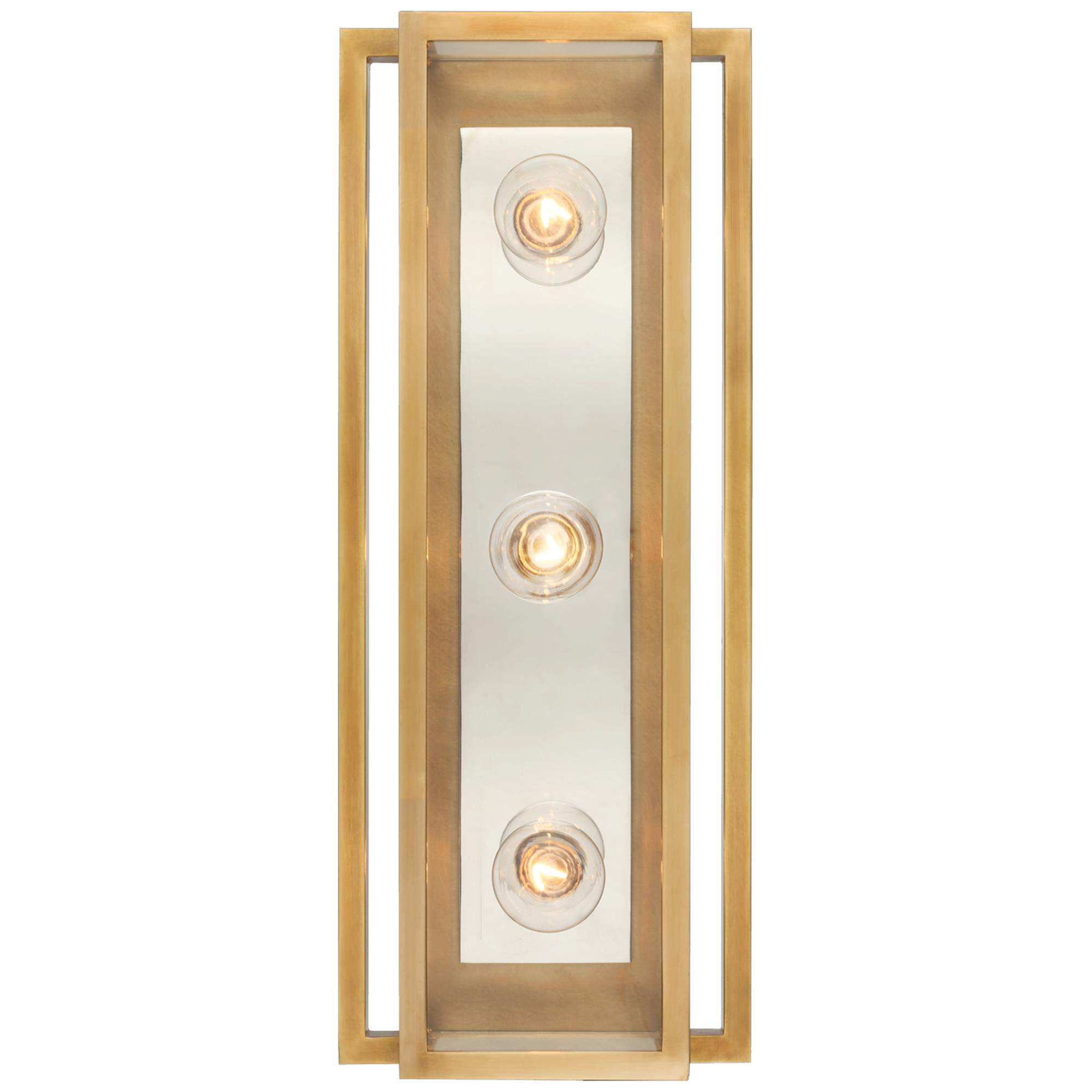 Shown in Hand-Rubbed Antique Brass And Polished Nickel finish and Clear glass