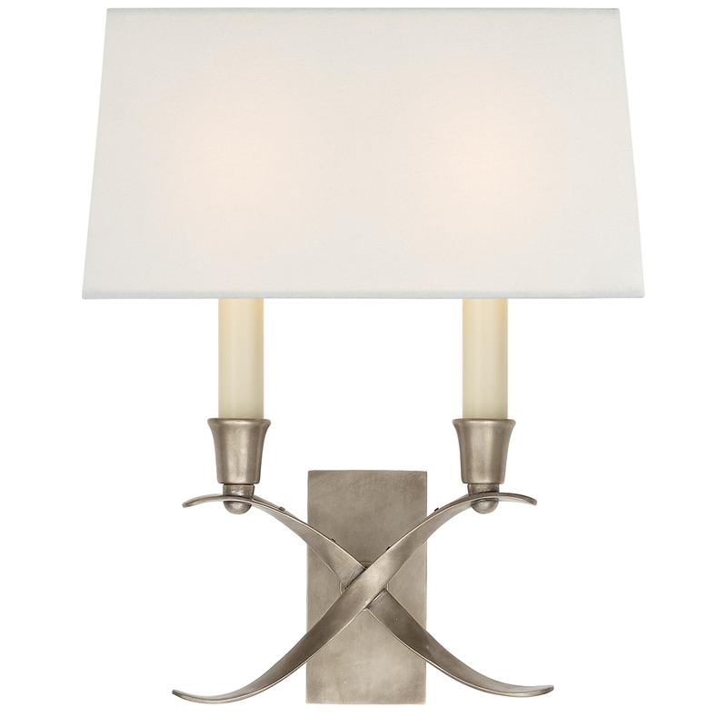 Chapman & Myers Cross Bouillotte 12 Inch Wall Sconce by Visual Comfort Signature Collection
