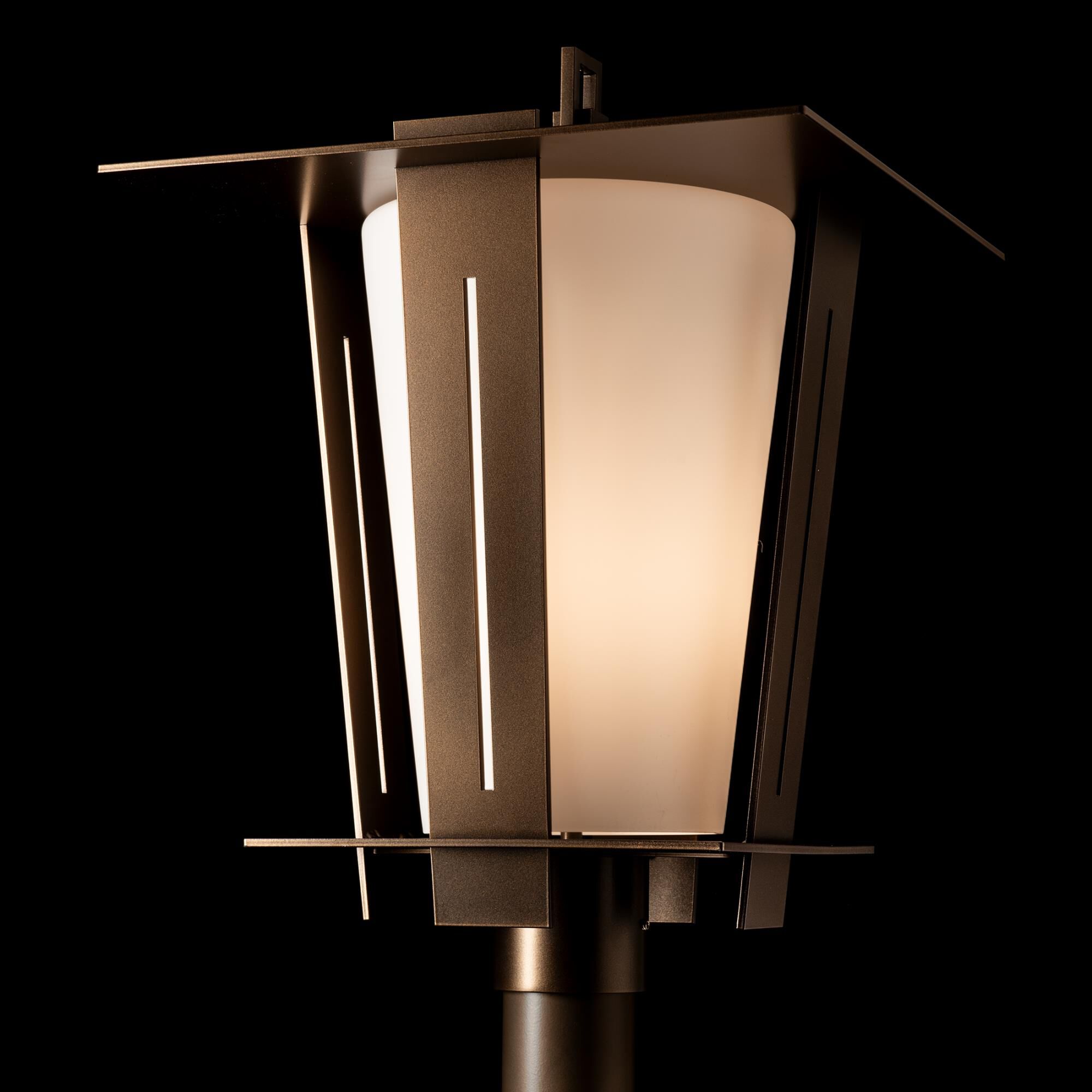 Shown in Coastal Bronze finish and Opal glass