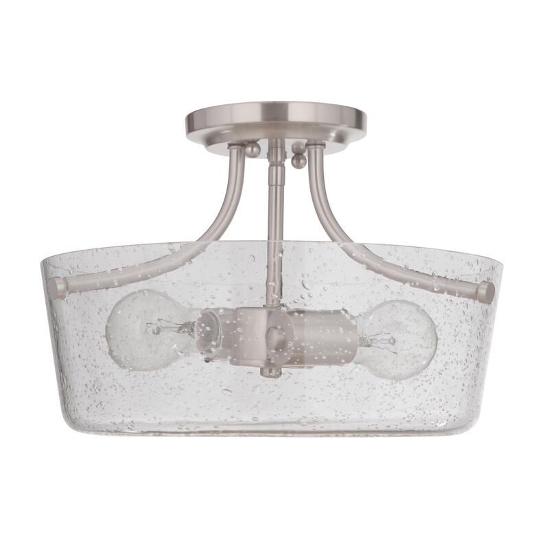 Tyler 13 Inch 2 Light Semi Flush Mount by Craftmade