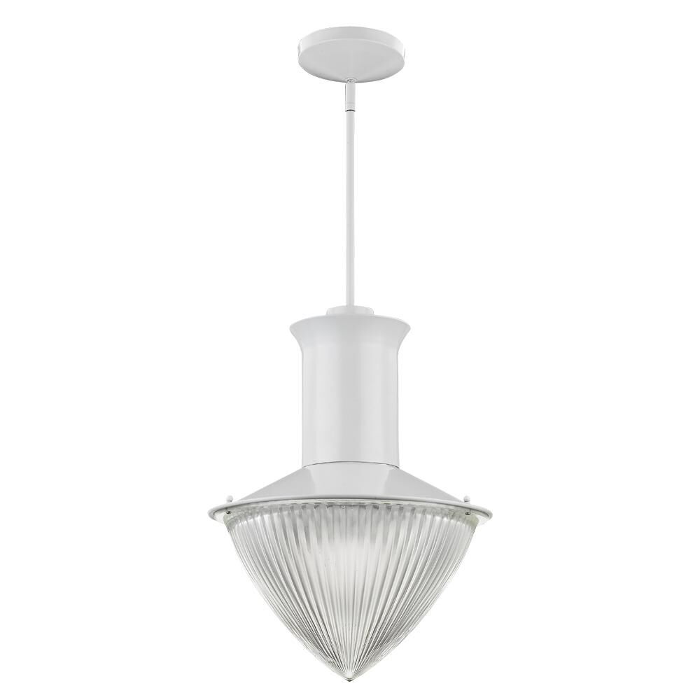 Shown in White finish and Clear glass and Clear Halophane Glass shade