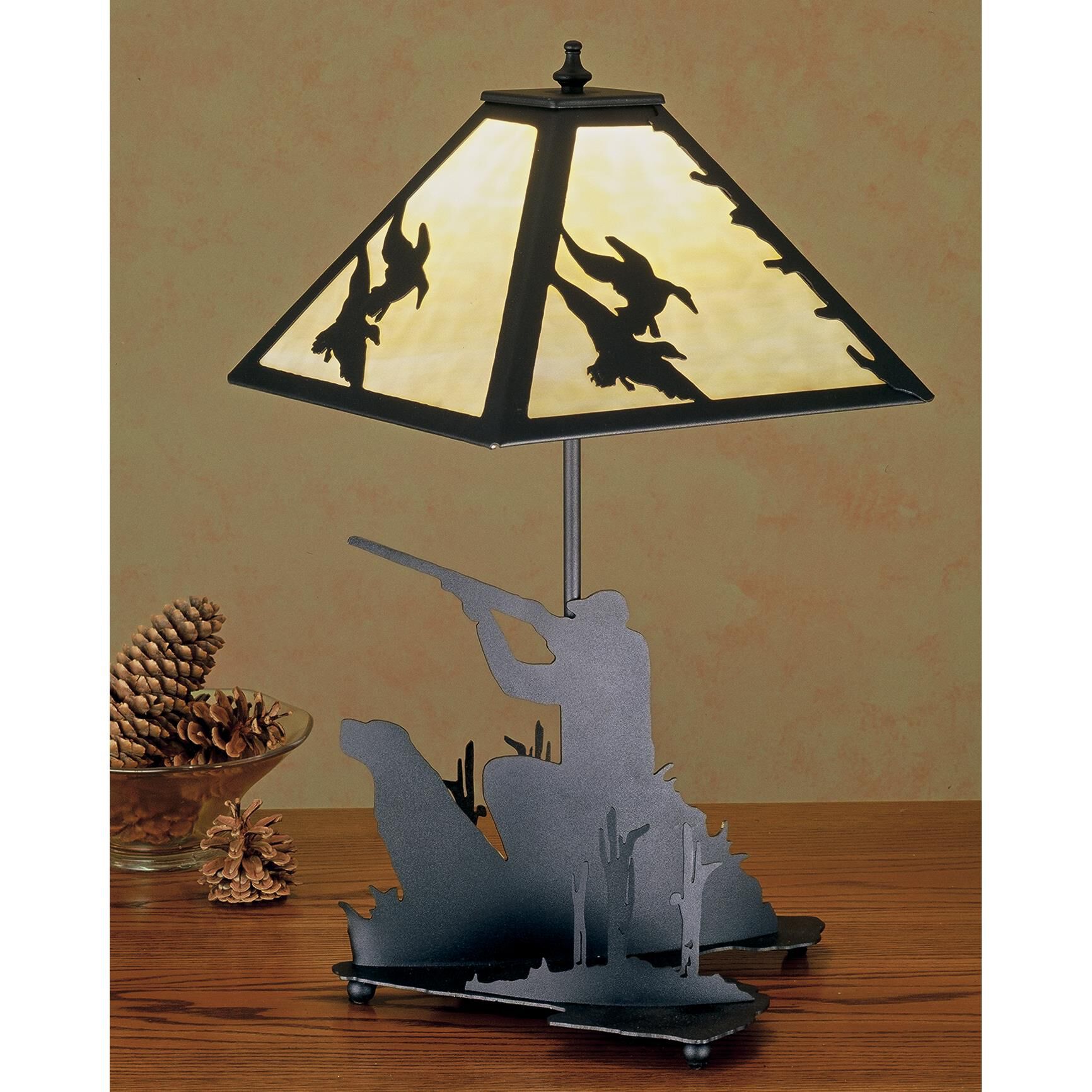 Duck Hunter With Dog 20 Inch Table Lamp by Meyda Lighting