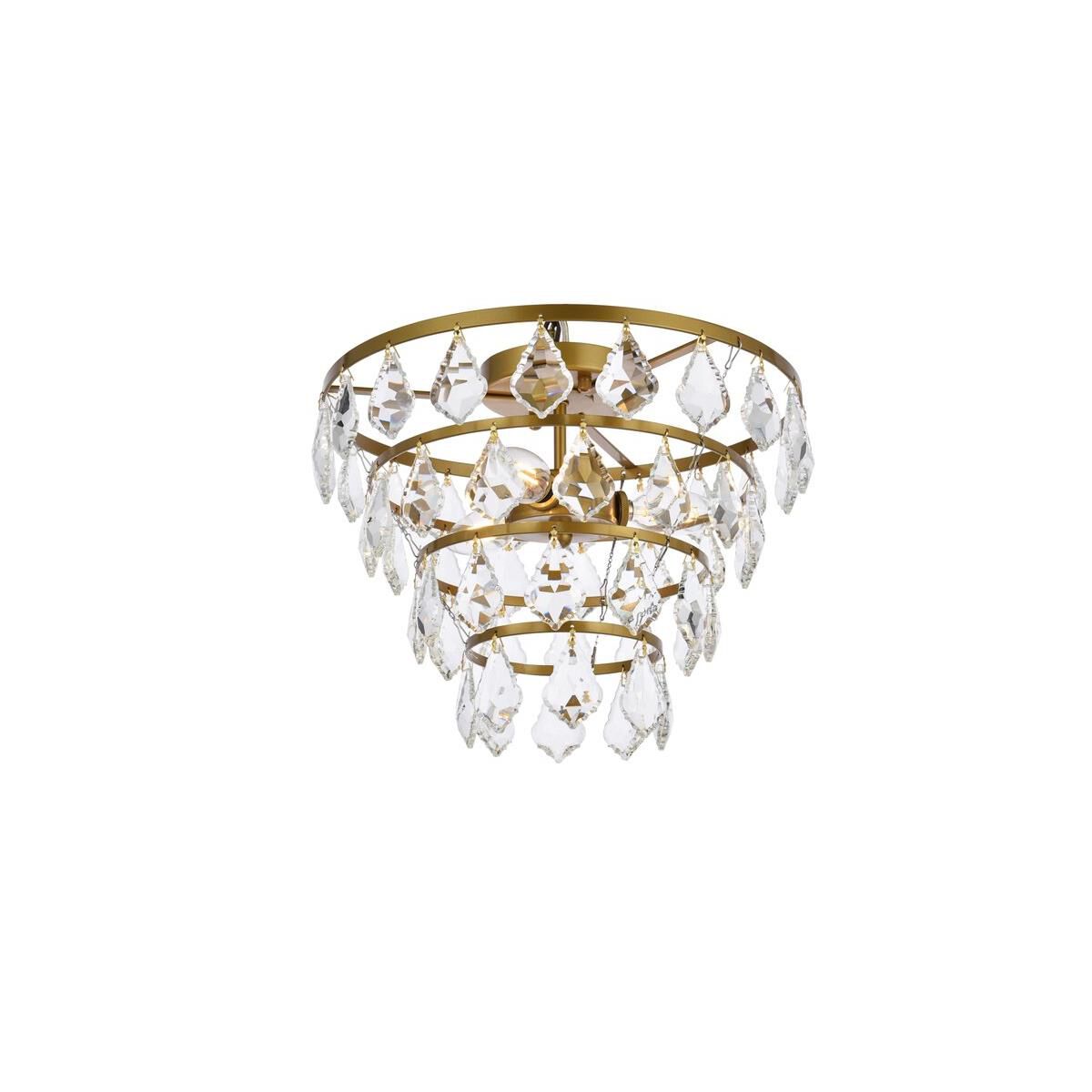 Shown in Brass finish and Royal Cut Clear crystal