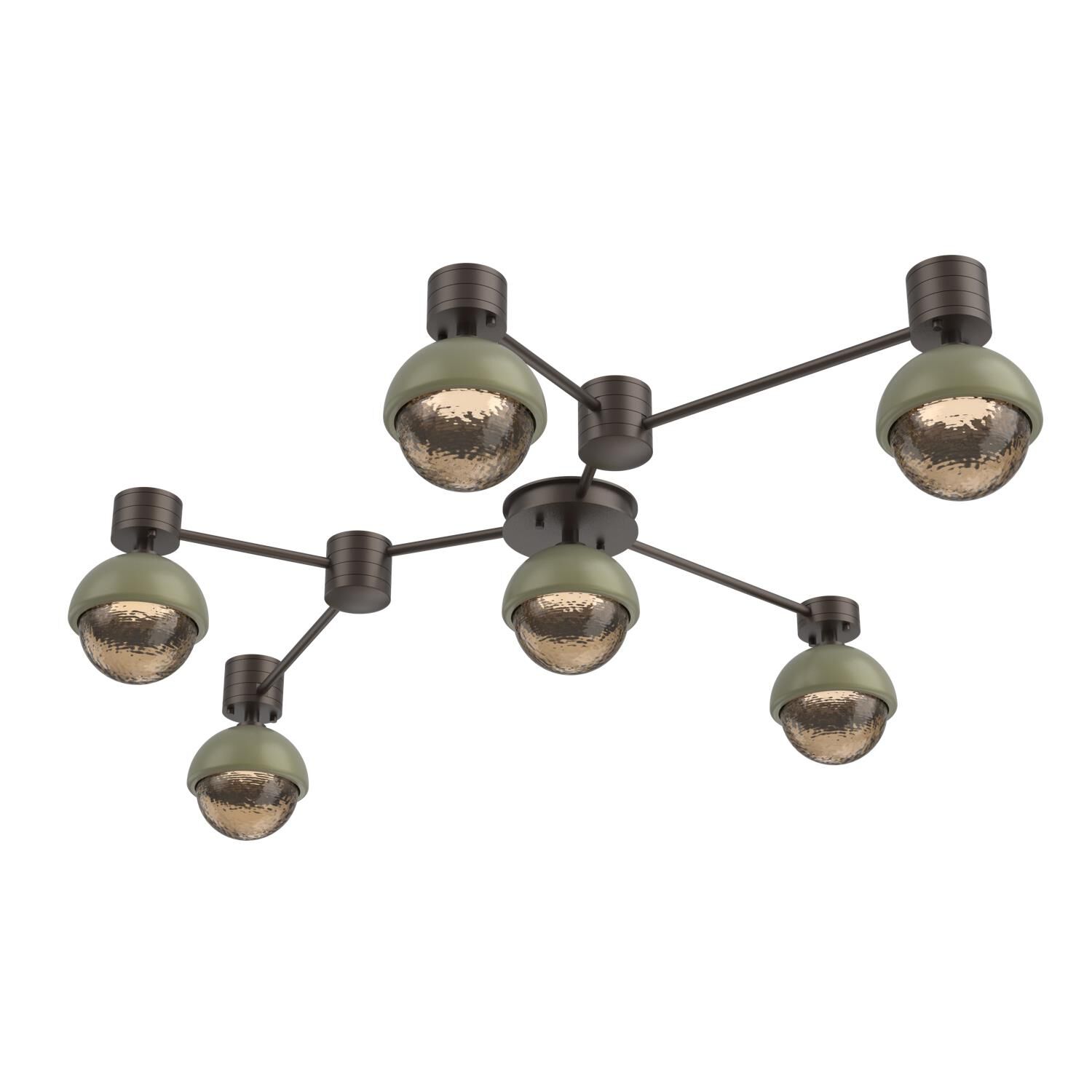 Shown in Flat Bronze finish and Bronze glass and Sage Green accent