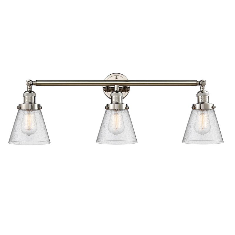 Bruno Marashlian Small Cone 30 Inch 3 Light Bath Vanity Light by Innovations Lighting
