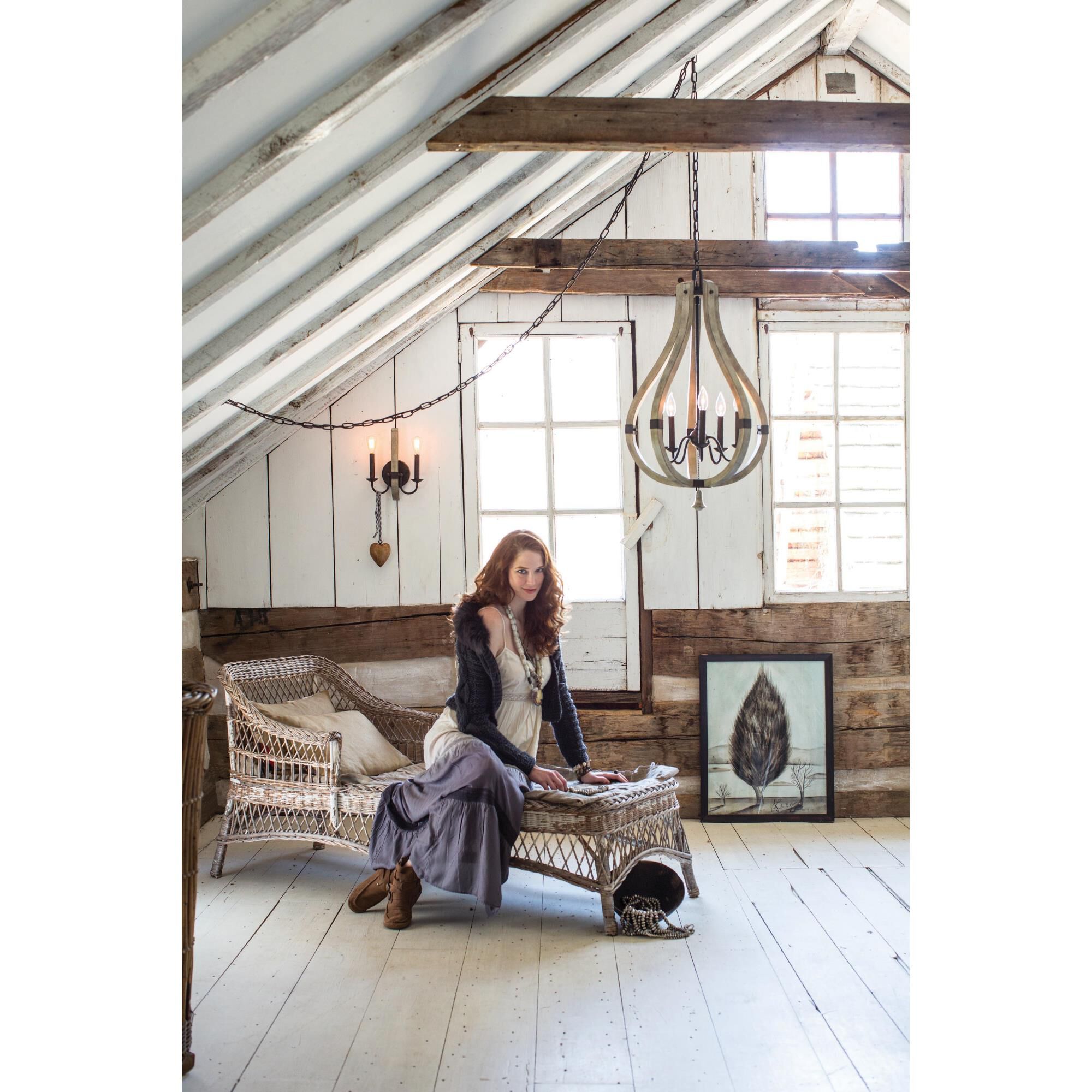 Shown in Iron Rust finish and Wood accent