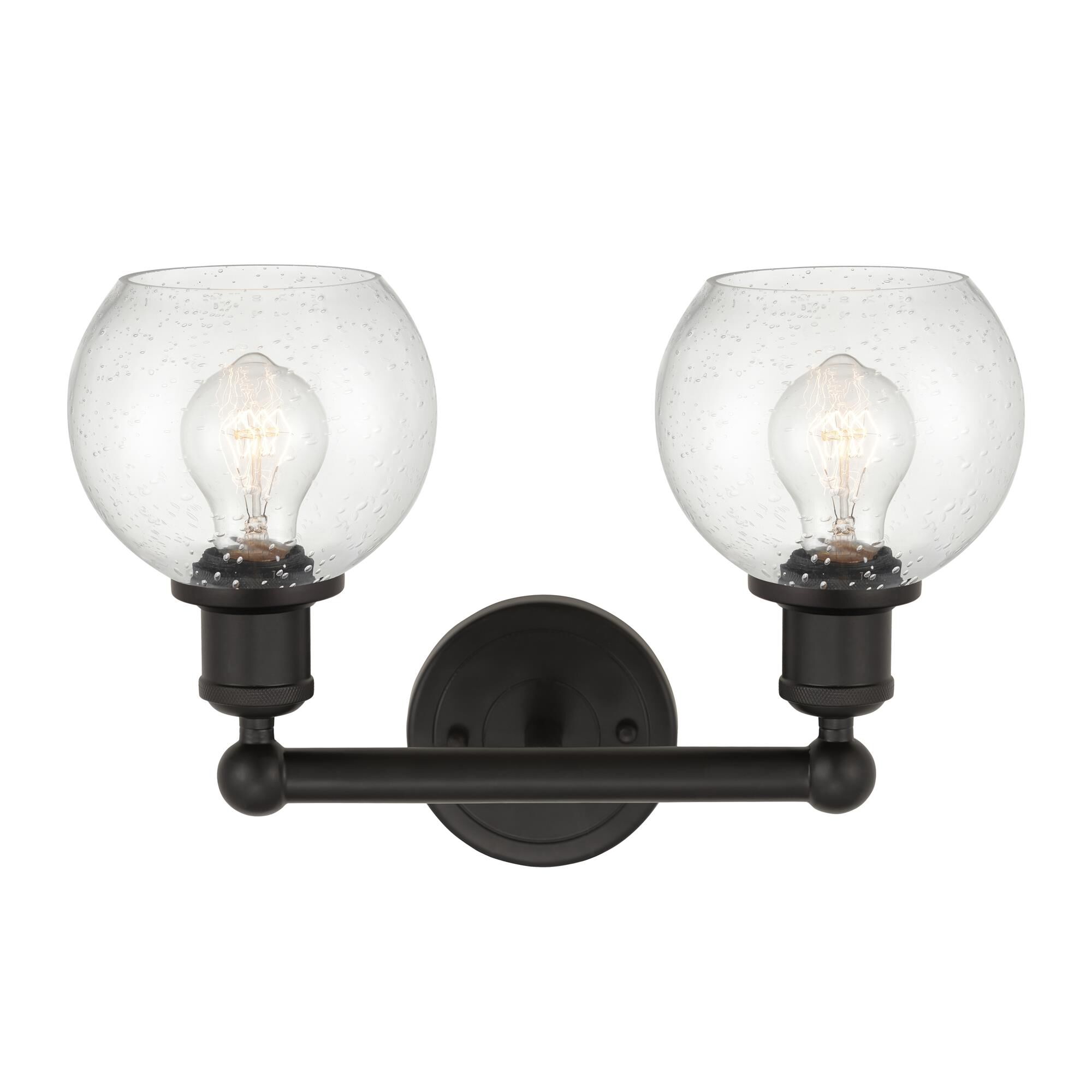 Shown in Oil Rubbed Bronze  finish and Seedy glass