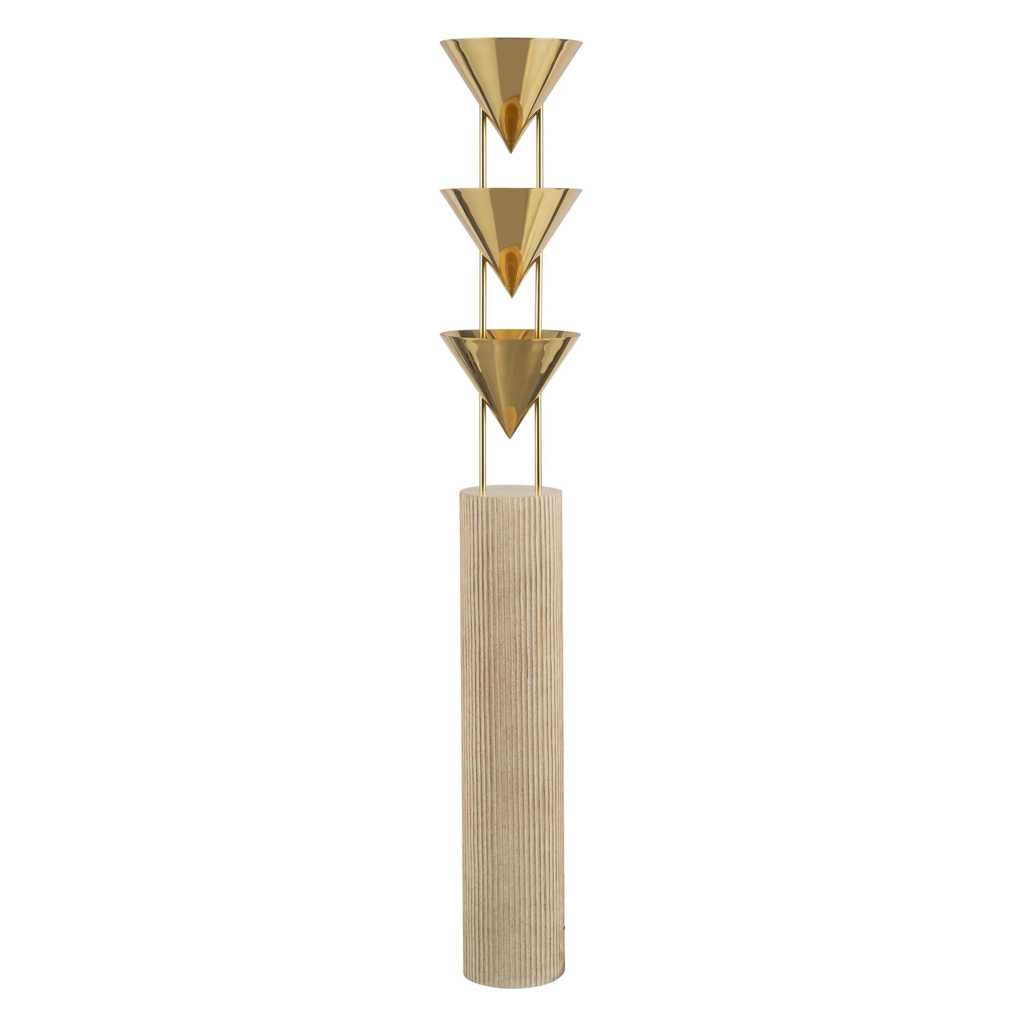 Shown in Patina Brass finish and Brass shade