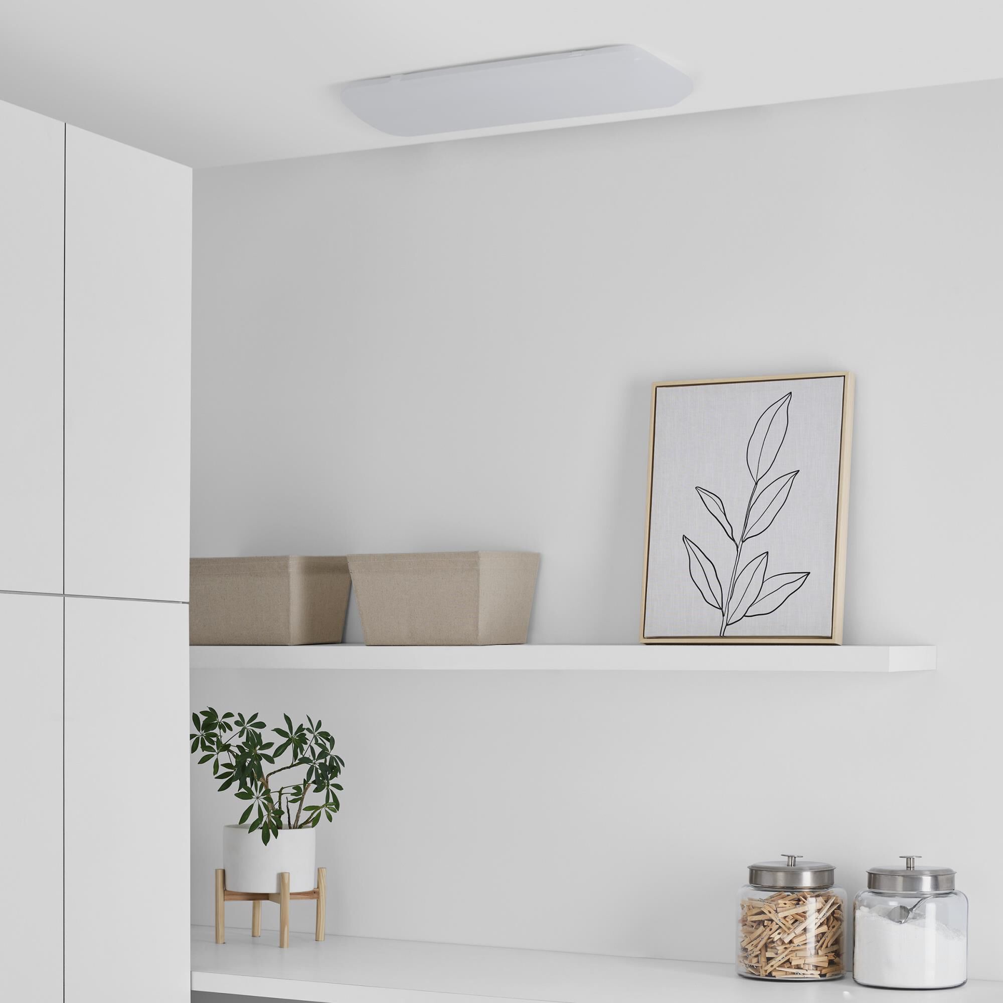 Shown in White finish and White Acrylic Diffuser glass