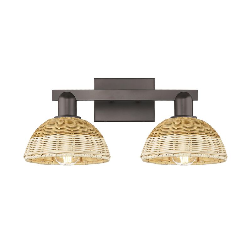 Bruno Marashlian Natural Ballston Dome 16 Inch Bath Vanity Light by Innovations Lighting