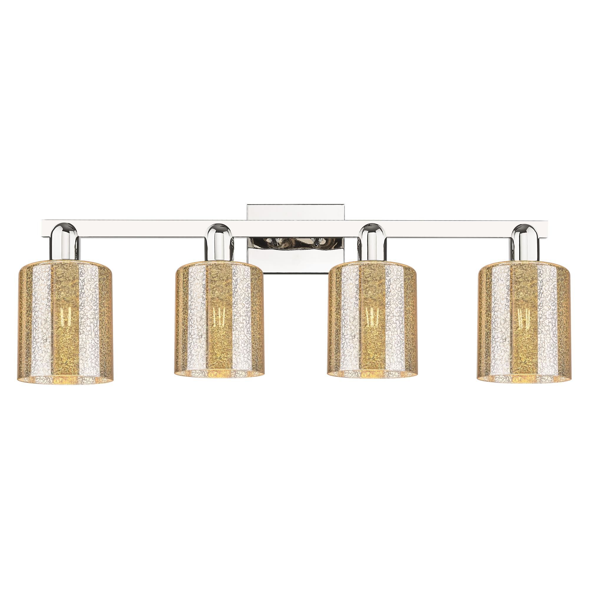 Shown in Polished Nickel finish and Mercury glass