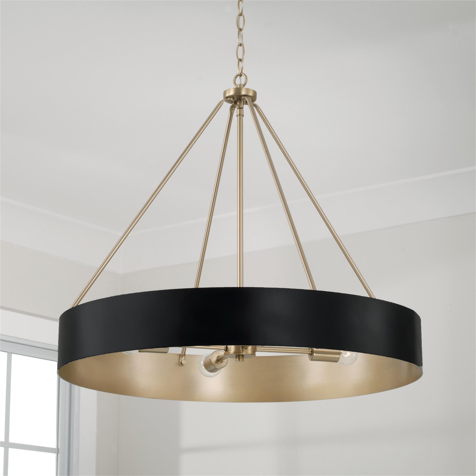 Shown in Matte Brass and Black finish