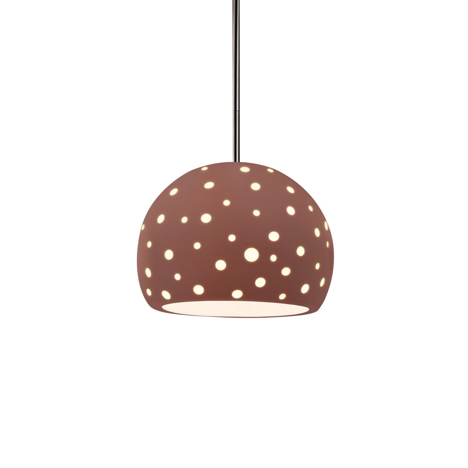 Perforated Globe 7 Inch Mini Pendant by Justice Design Group