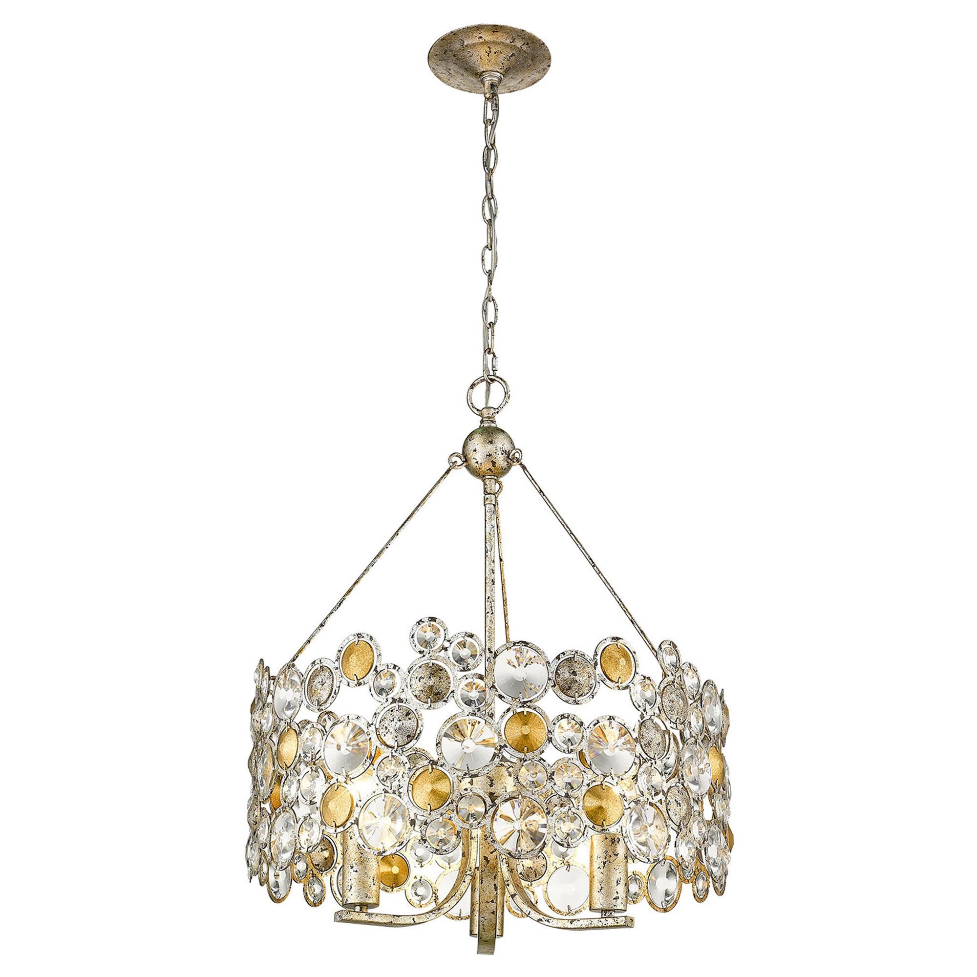 Vitozzi 20 Inch 3 Light Mini Chandelier by Trend Lighting