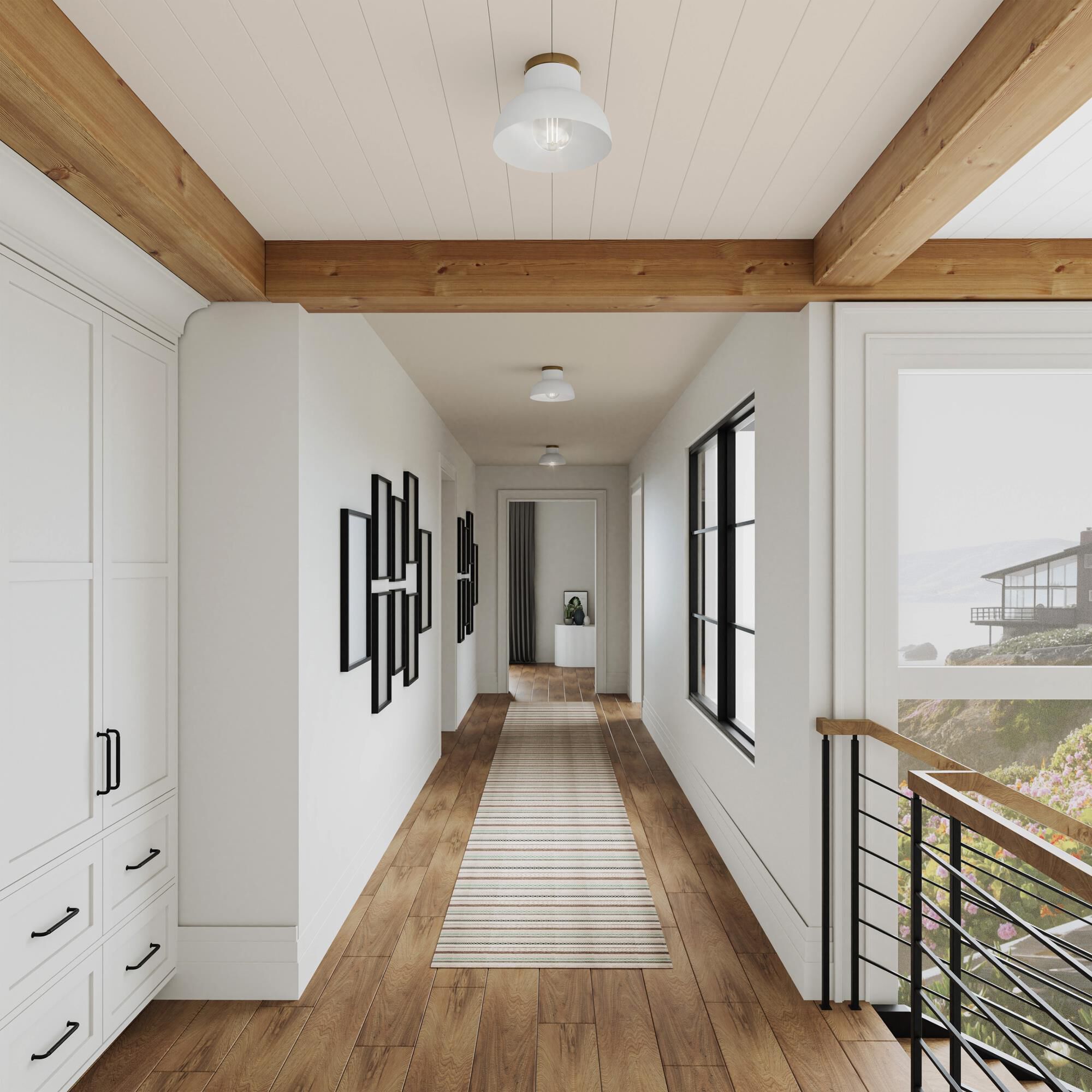 Lewellen 10 Inch 1 Light Semi Flush Mount by ELK Lighting