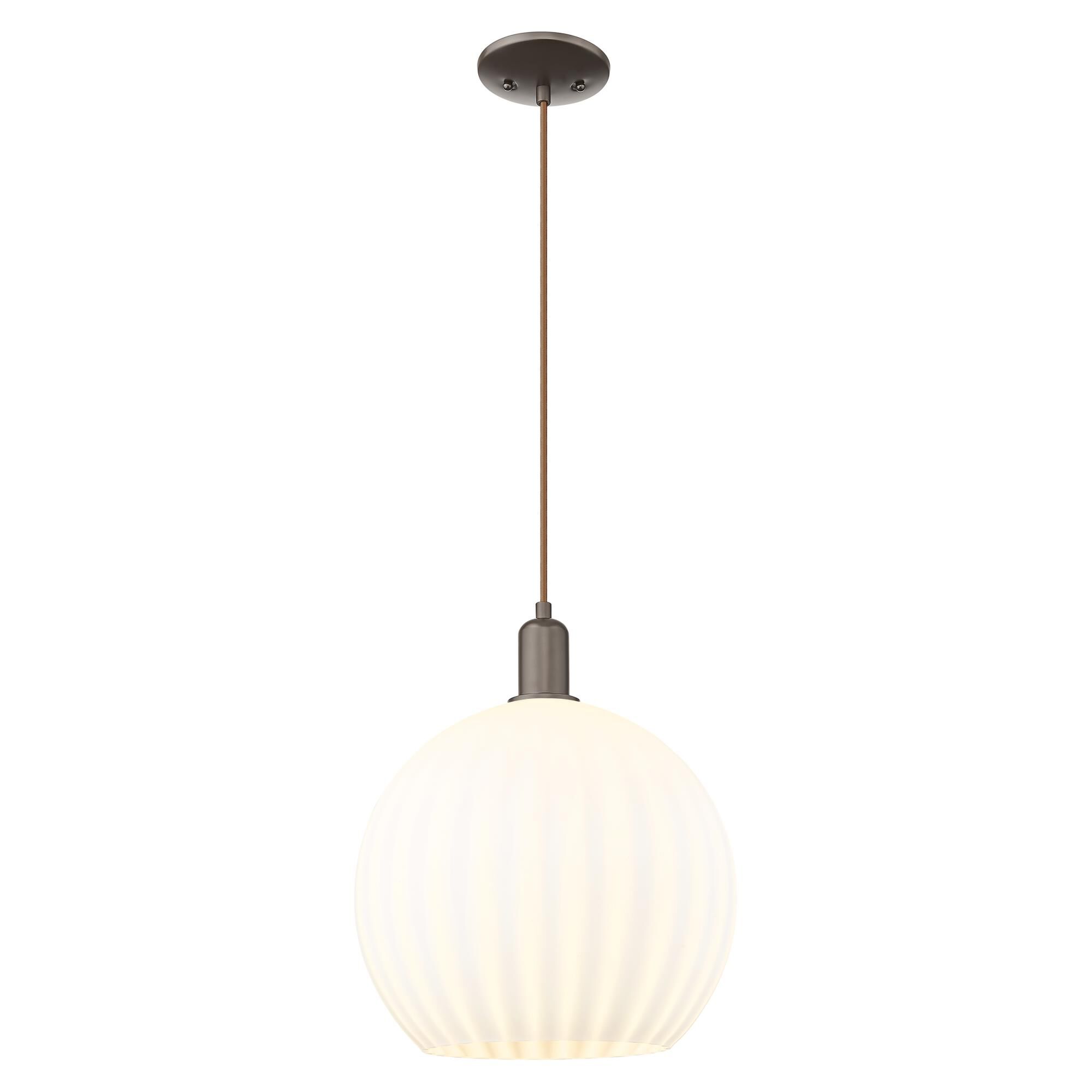 Bruno Marashlian White Venetian 14 Inch Large Pendant by Innovations Lighting