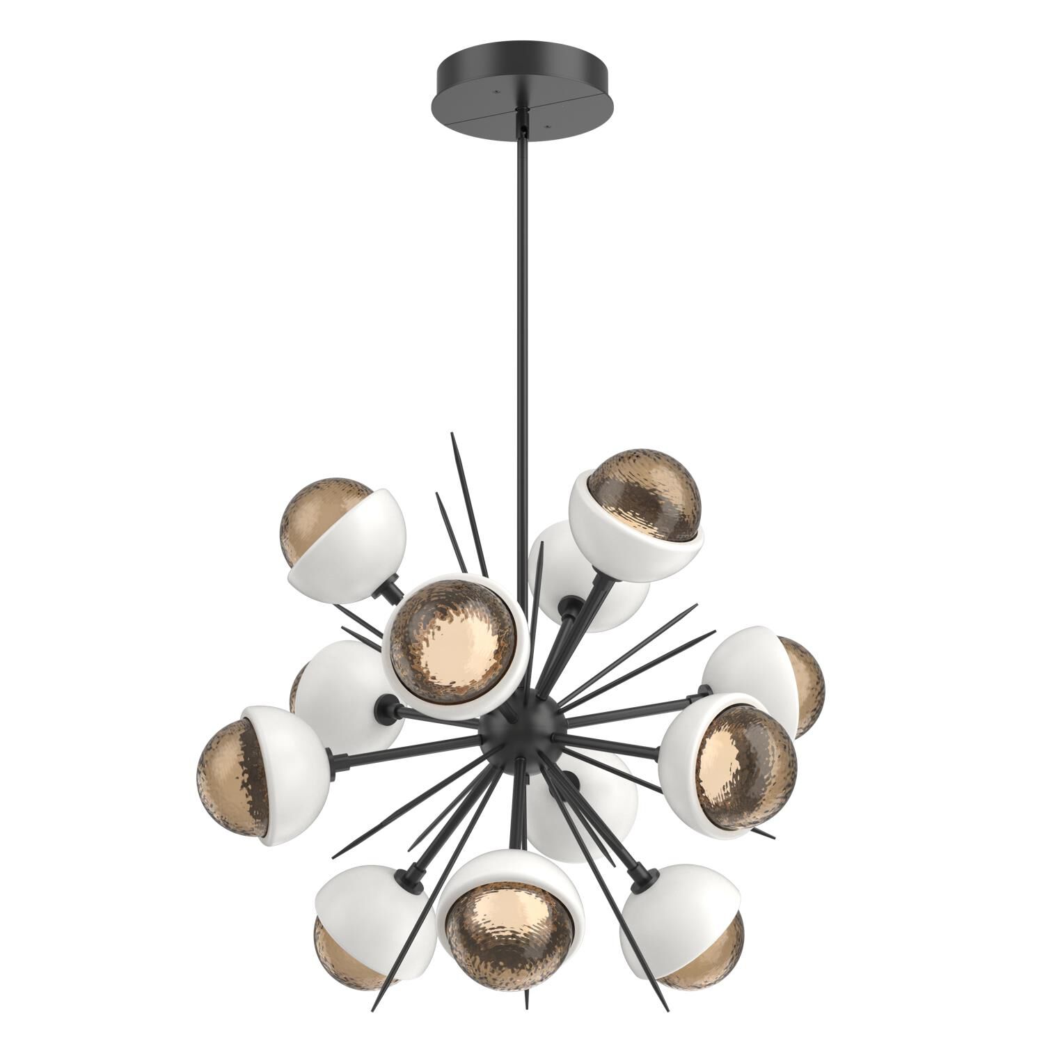 Shown in Matte Black finish and Bronze glass and Salt White accent