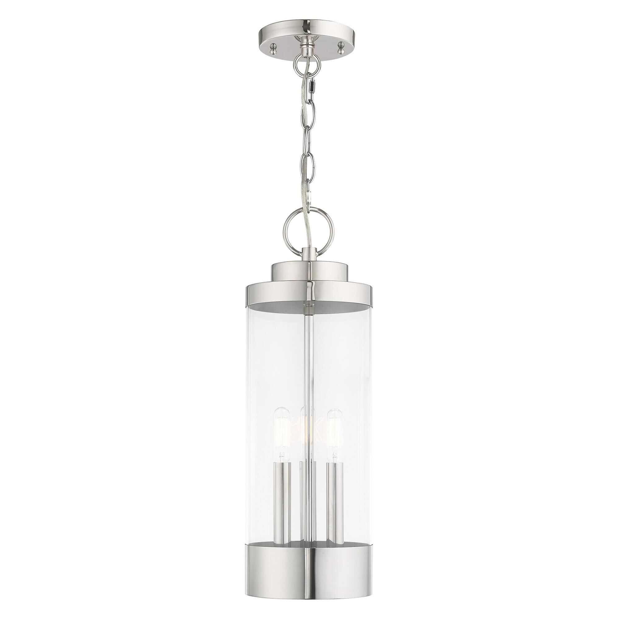 Hillcrest 20 Inch Tall 3 Light Outdoor Hanging Lantern by Livex Lighting