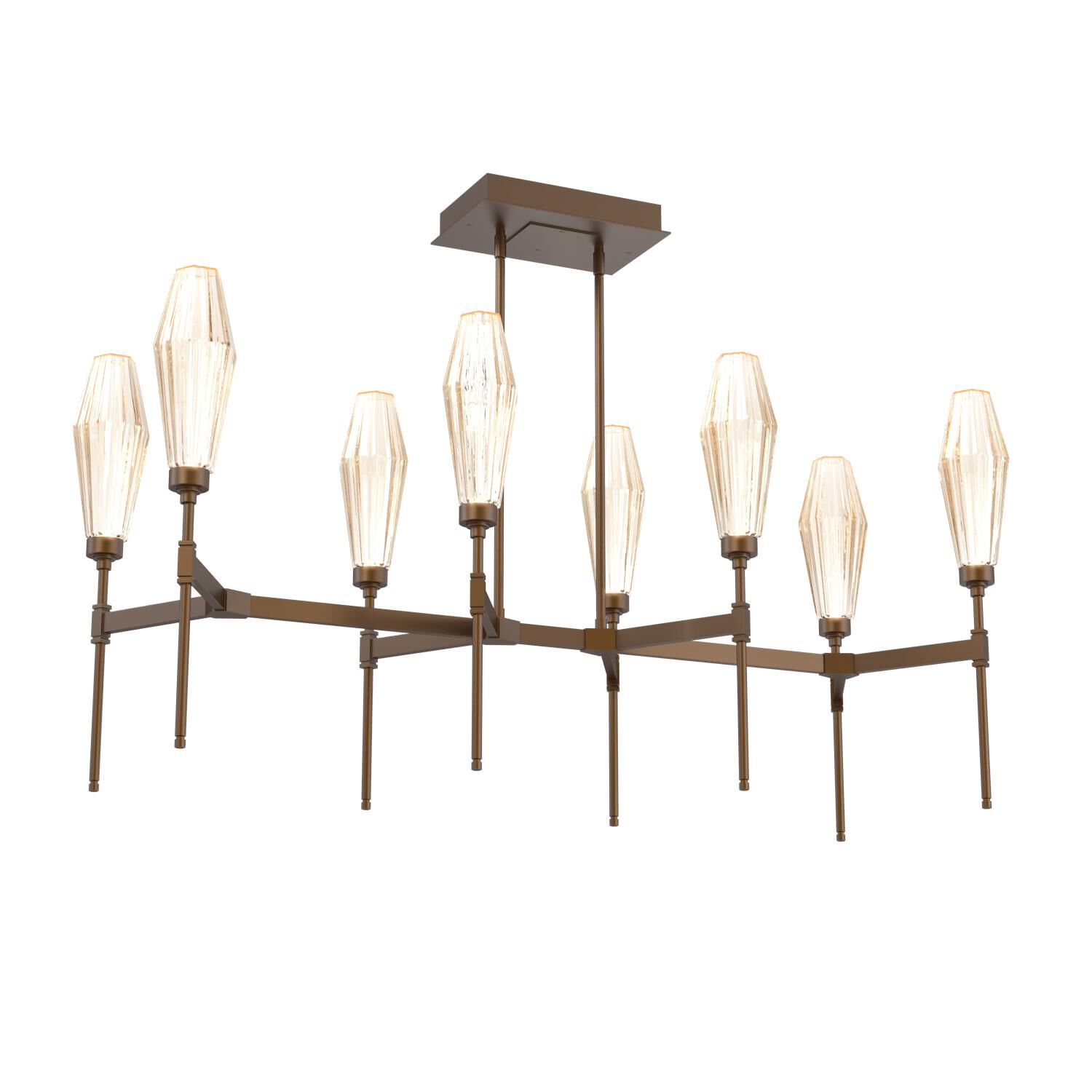 Shown in Flat Bronze finish and Amber glass