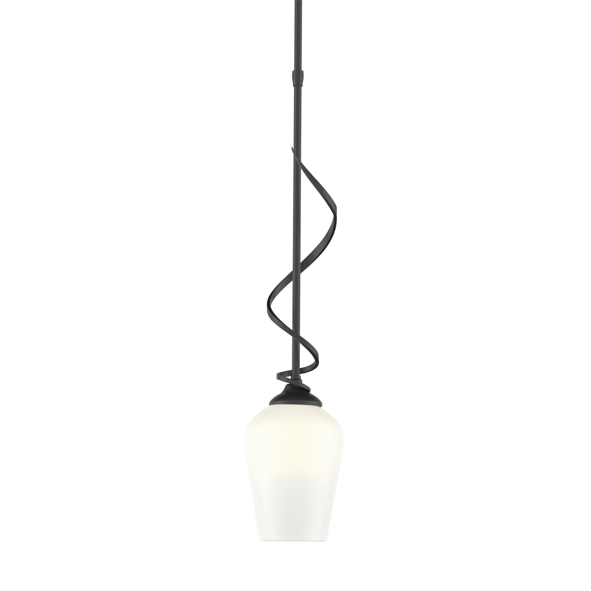 Shown in Black finish and Opal glass