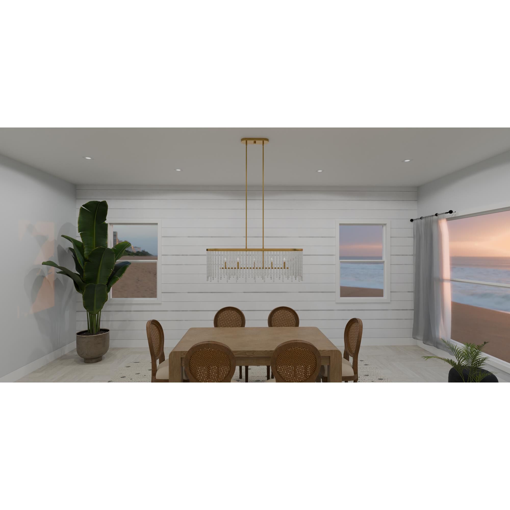 Apelle 41.25 Inch 5 Light Linear Suspension Light by Quoizel