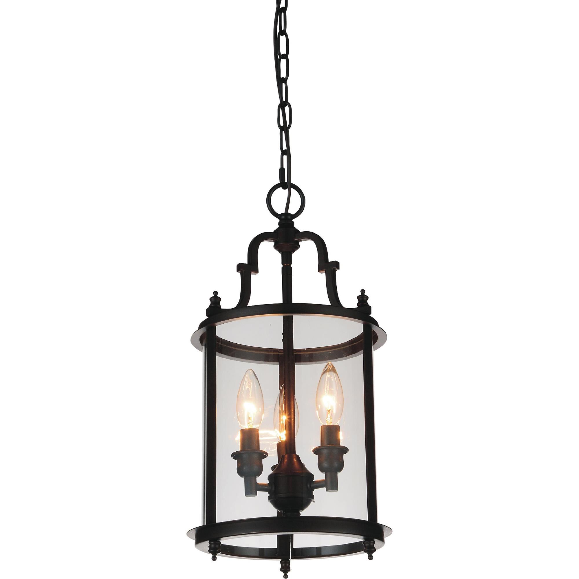 Shown in Oil Rubbed Bronze finish and Clear shade