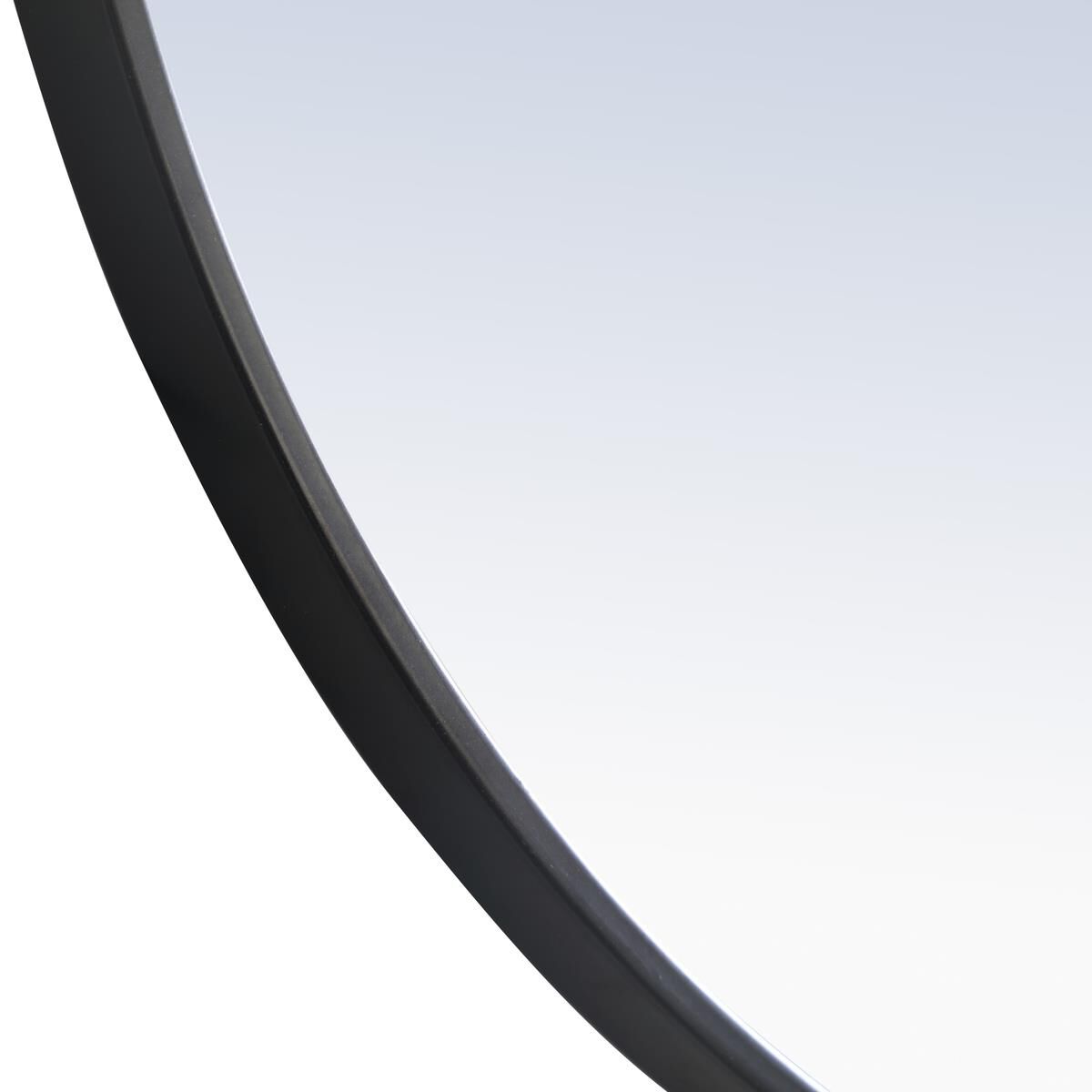 Shown in Black finish and Clear Mirror Beveled glass