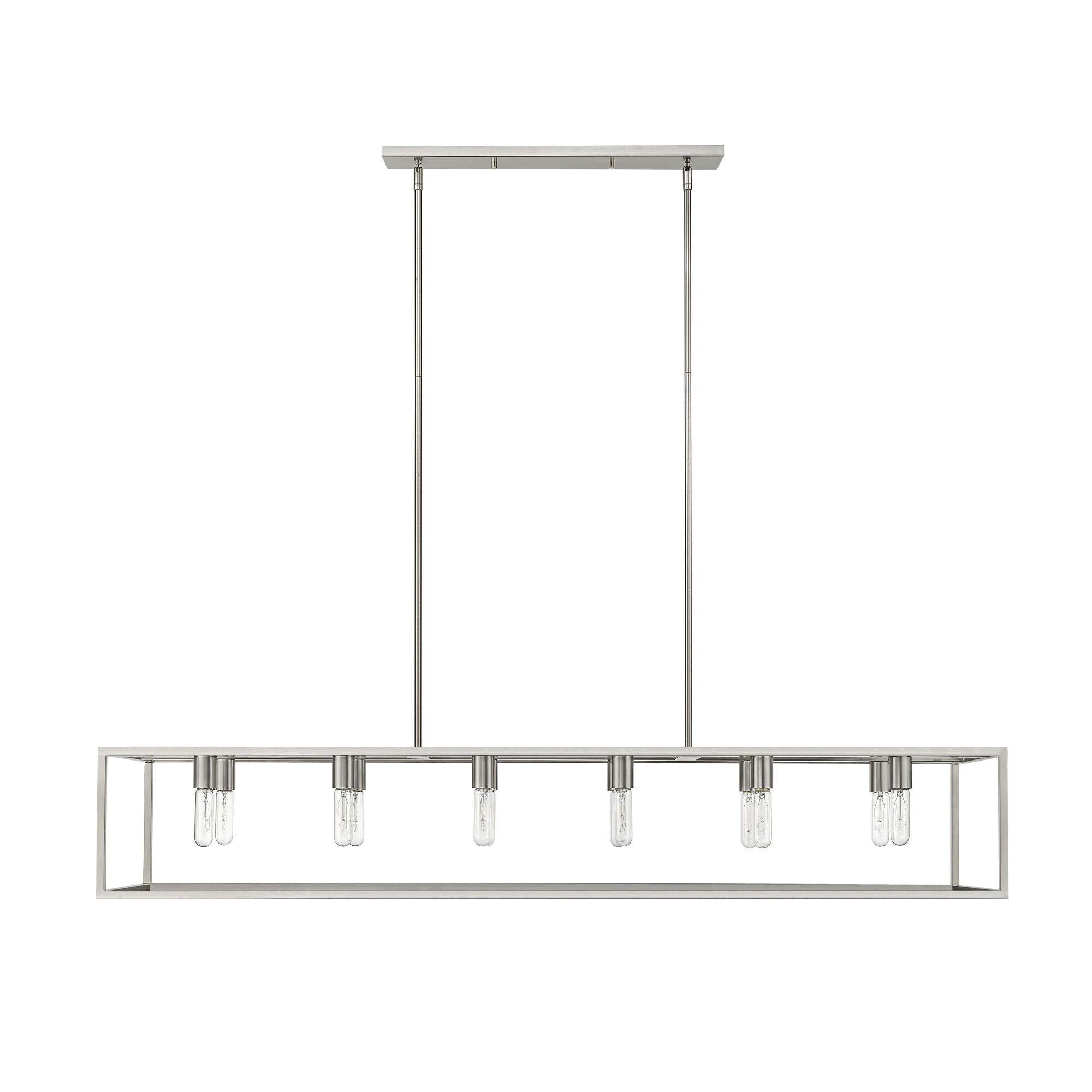 Shown in Satin Nickel finish and -- glass and -- shade